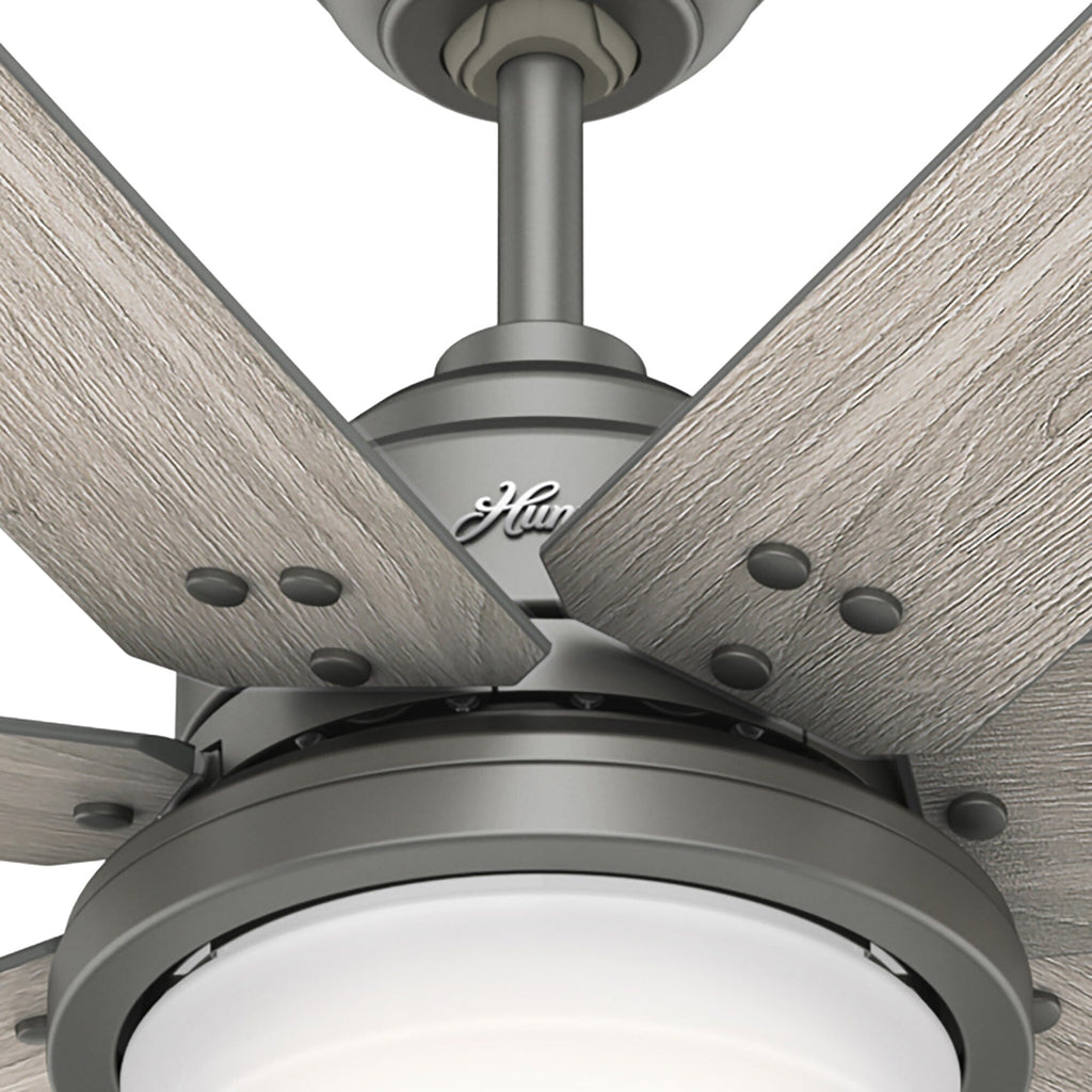 Hunter WiFi Whittington Ceiling Fan with LED Light, Handheld Remote - Windmill - Industrial, Farmhouse, Rustic - SMART FAN!