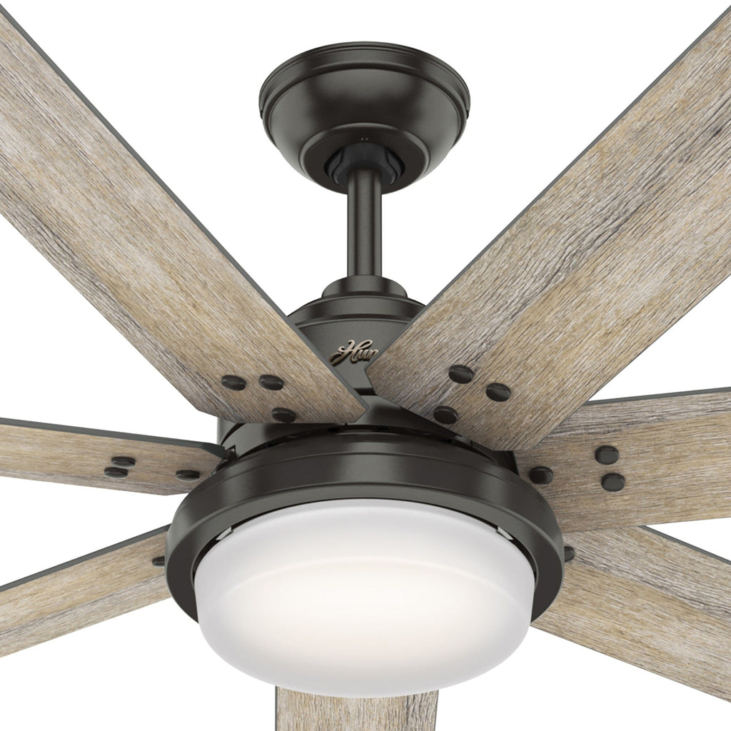 Hunter WiFi Whittington Ceiling Fan with LED Light, Handheld Remote - Windmill - Industrial, Farmhouse, Rustic - SMART FAN!