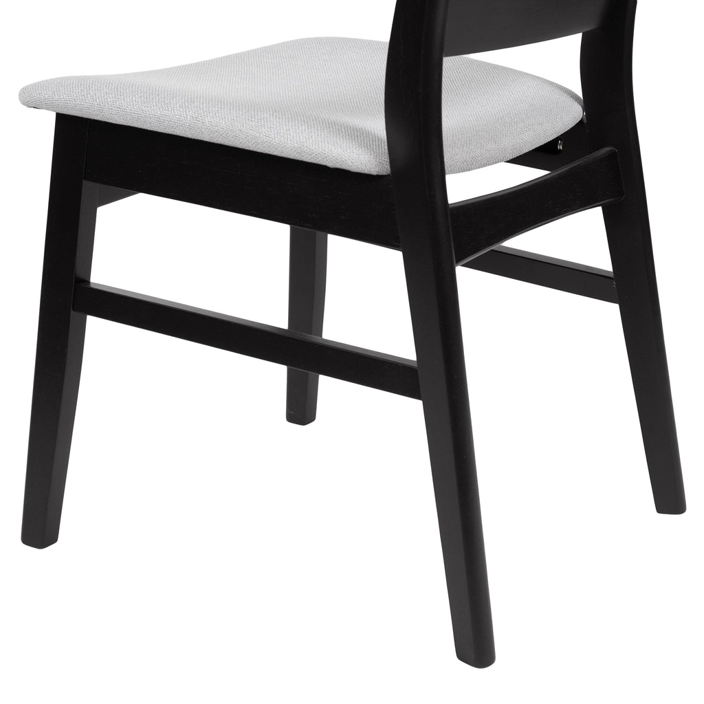 Abrielle Mid-Century Modern Upholstered Rubberwood Dining Chair (Set of 2) by Christopher Knight Home