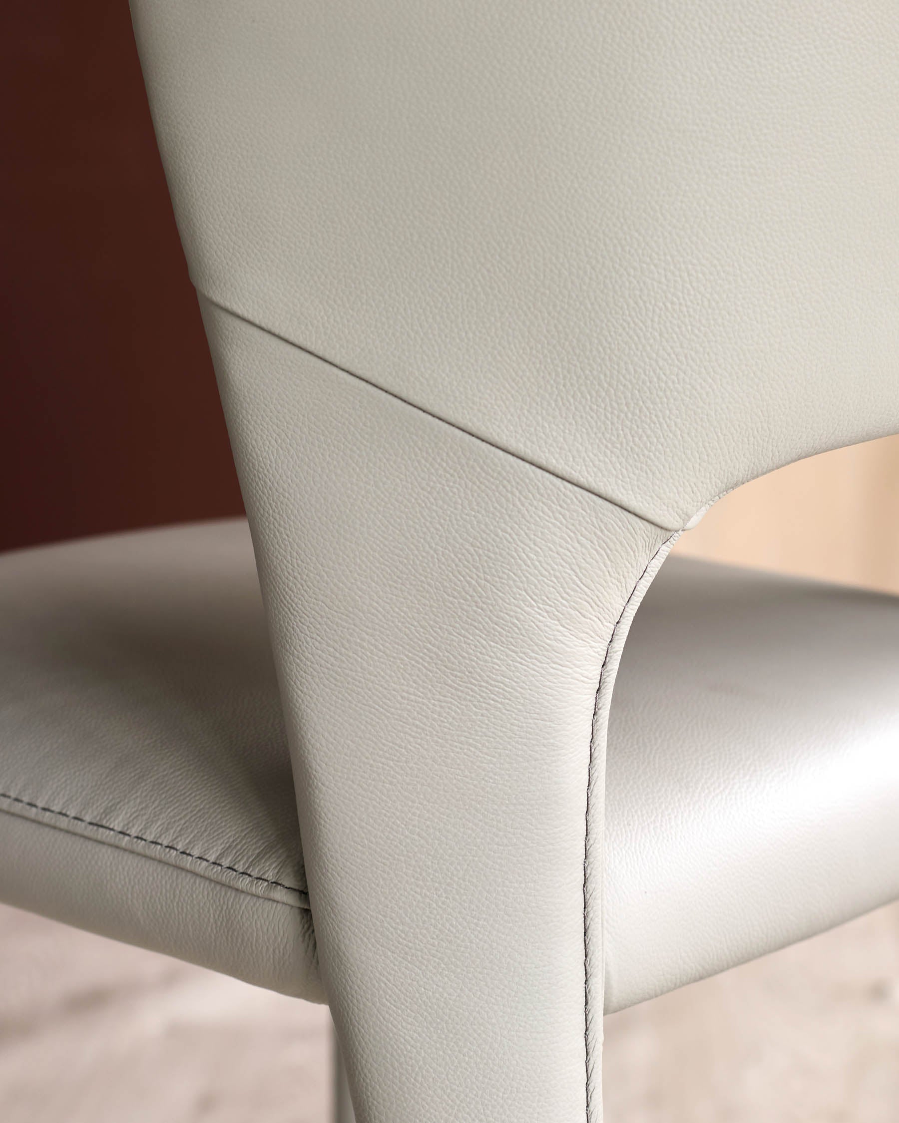 Jackson light grey leather dining chair