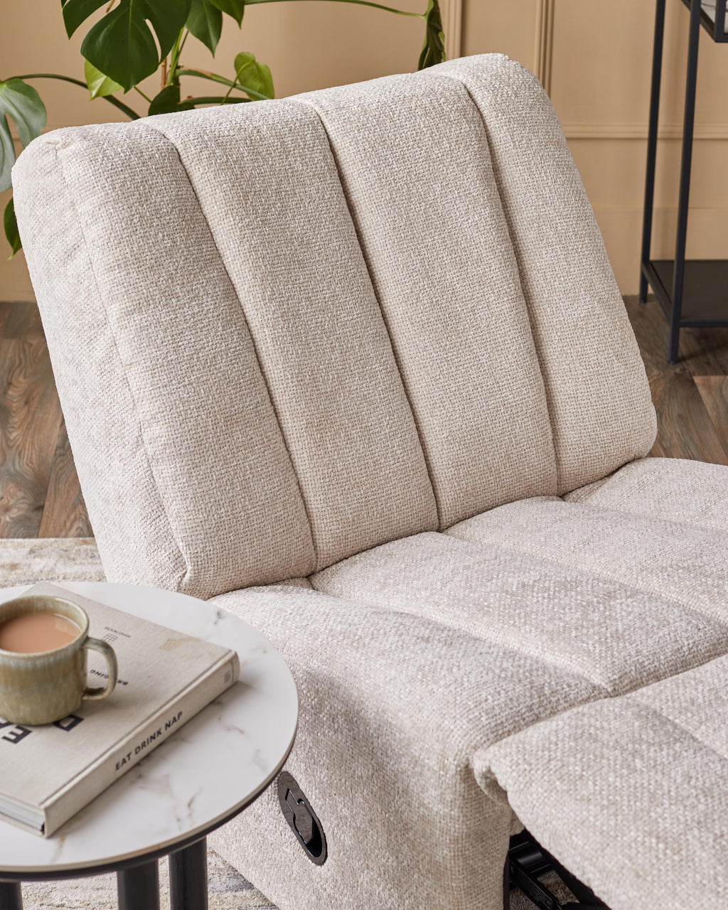 Jayla Natural Chunky Weave Rocking Swivel Recliner