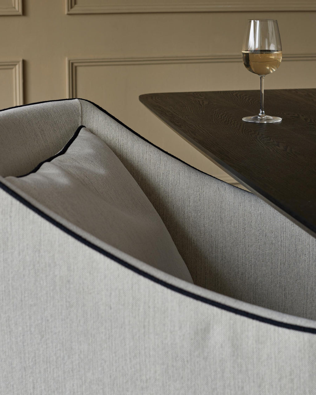 Julep ivory dual tone fabric dining chair