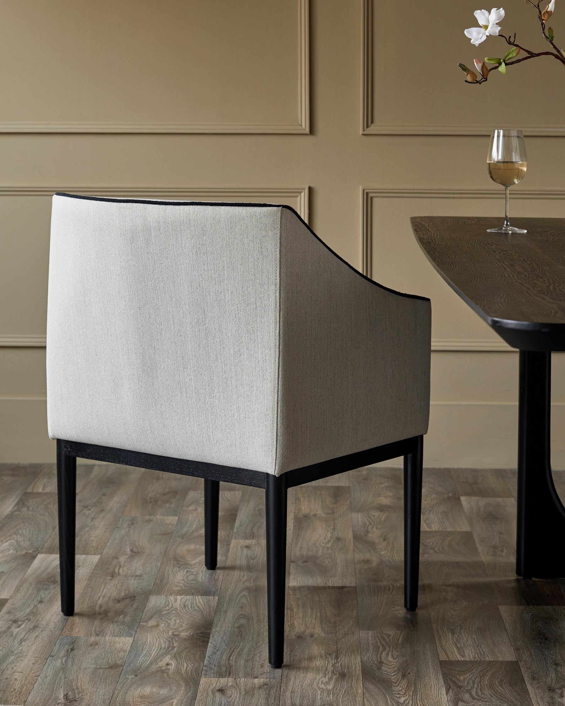 Julep ivory dual tone fabric dining chair