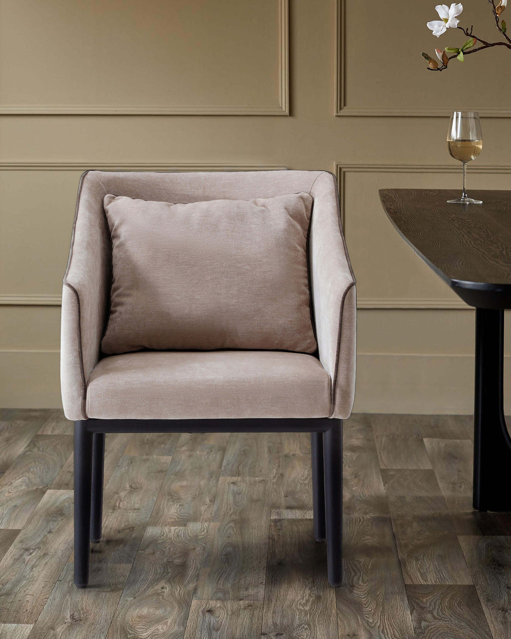Julep champagne fabric dining chair