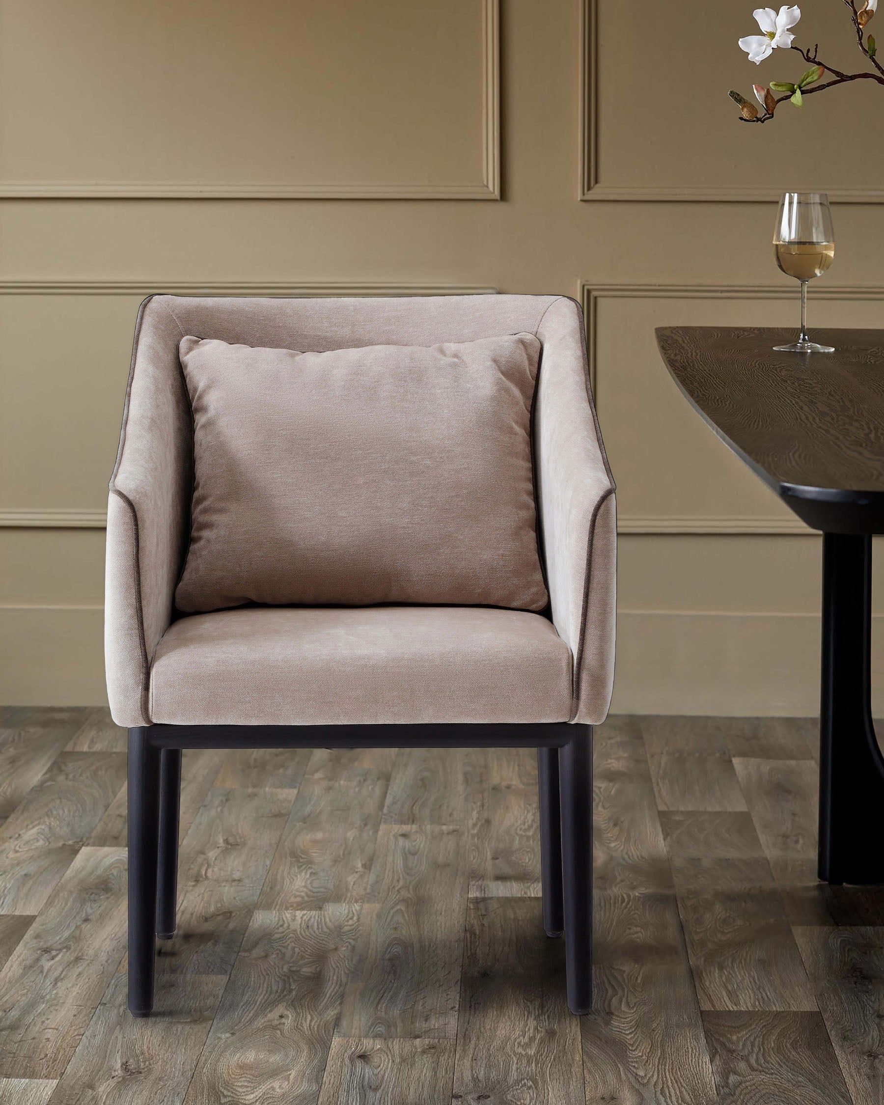 Julep champagne fabric dining chair
