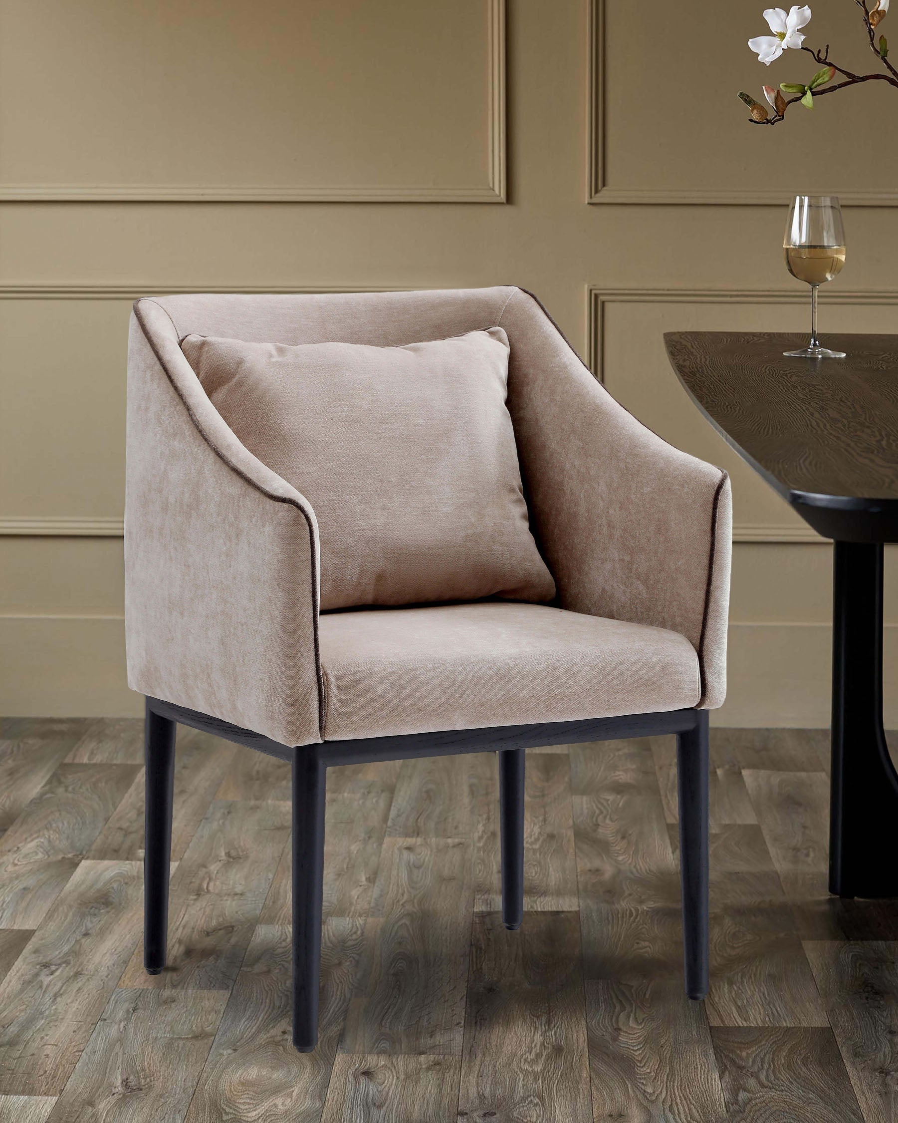 Julep champagne fabric dining chair