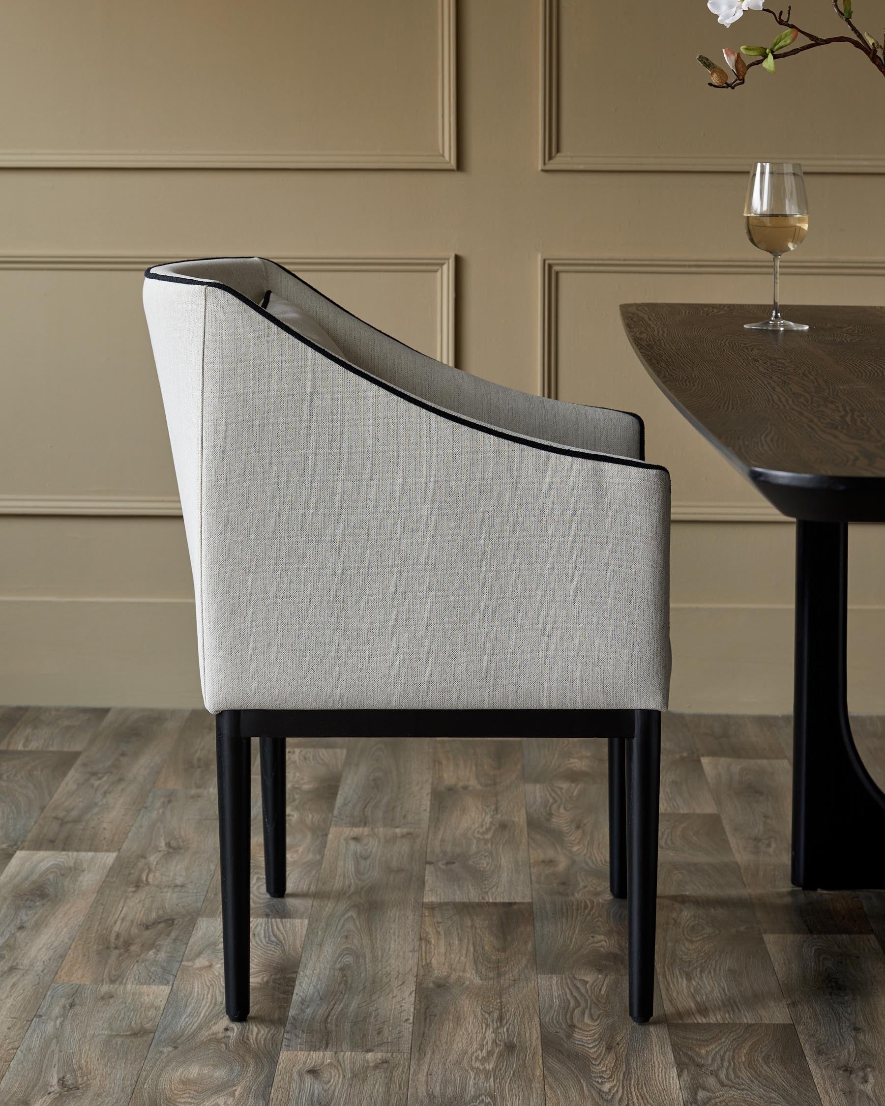 Julep ivory dual tone fabric dining chair