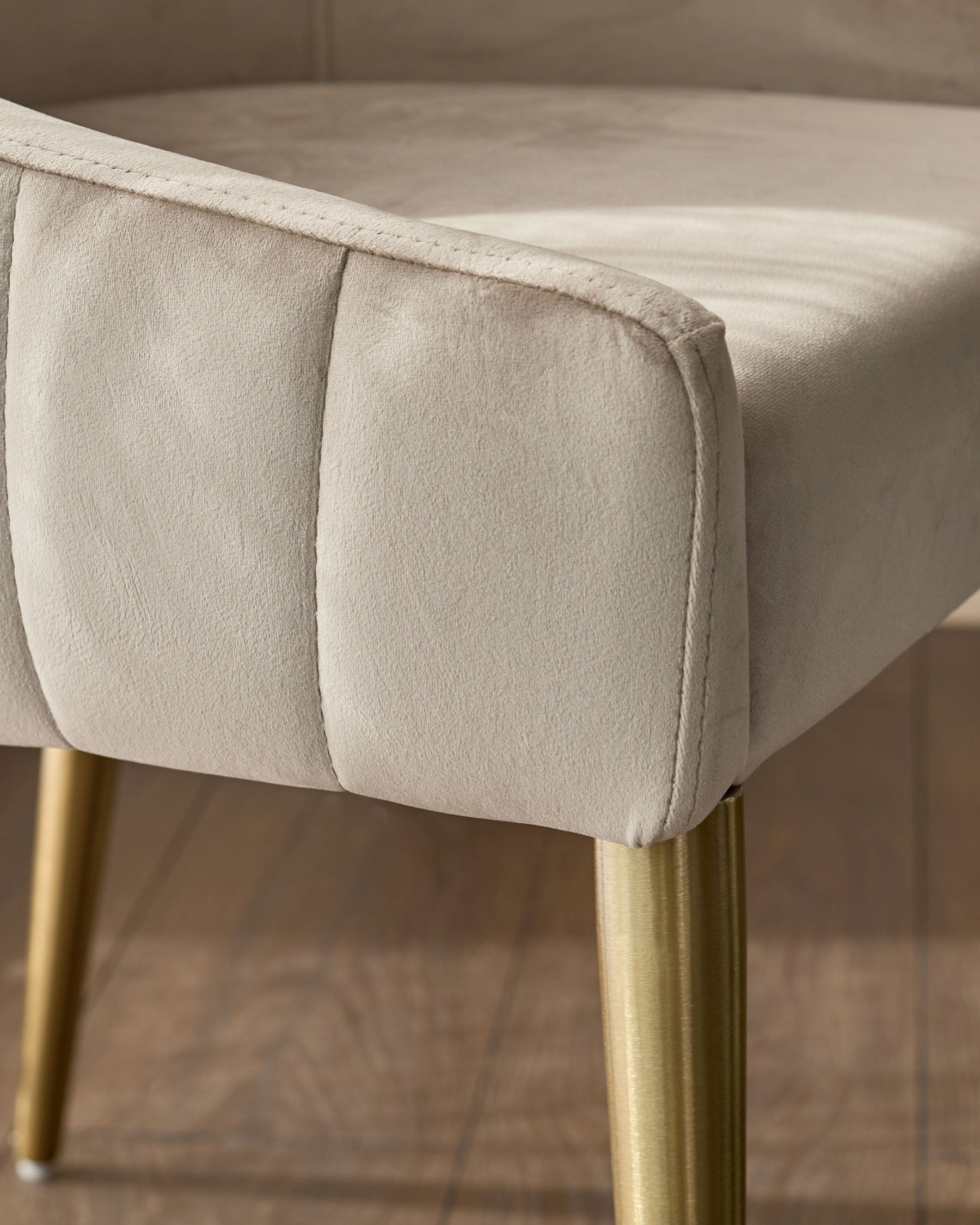Juliana Champagne Velvet With Brushed Brass Dining Chair