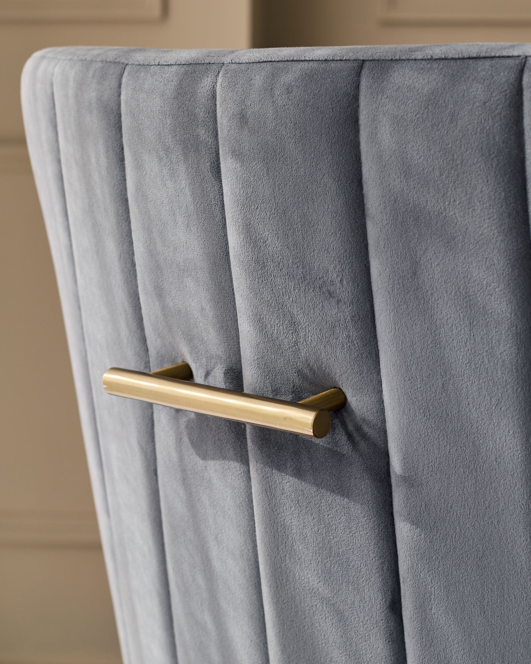 Juliana Dark Grey Velvet With Brushed Brass Dining Chair