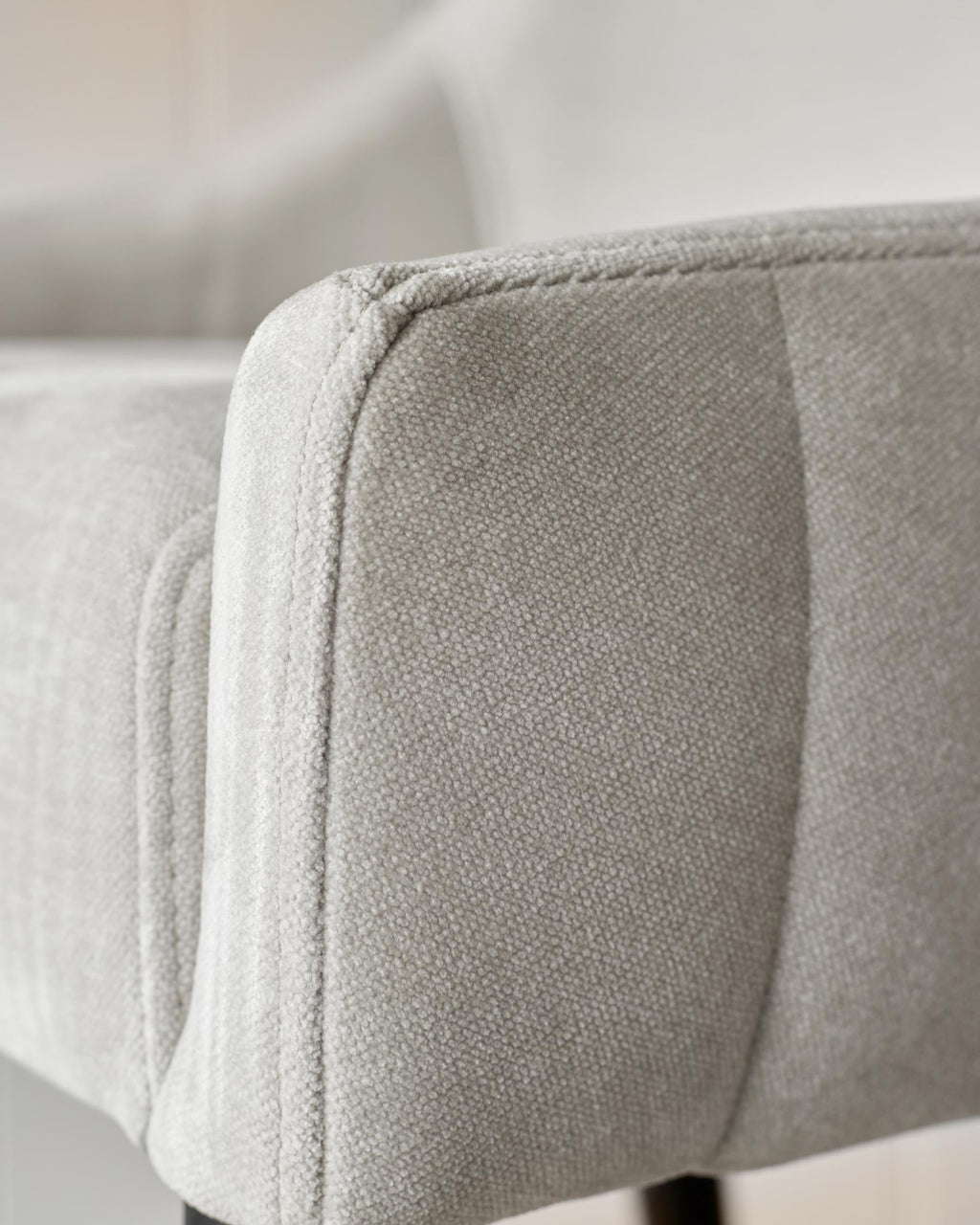 Juliana natural grey fabric bar stool