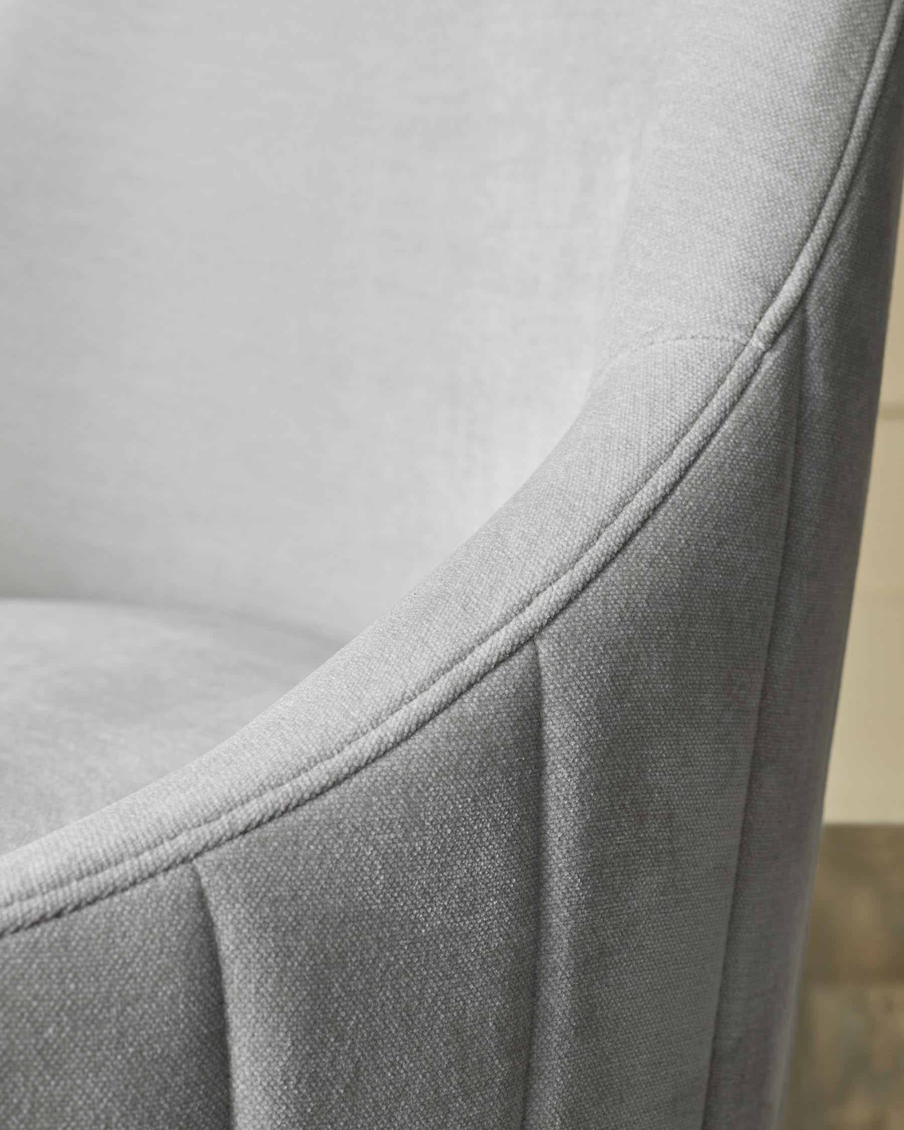 Juliana natural grey fabric dining chair