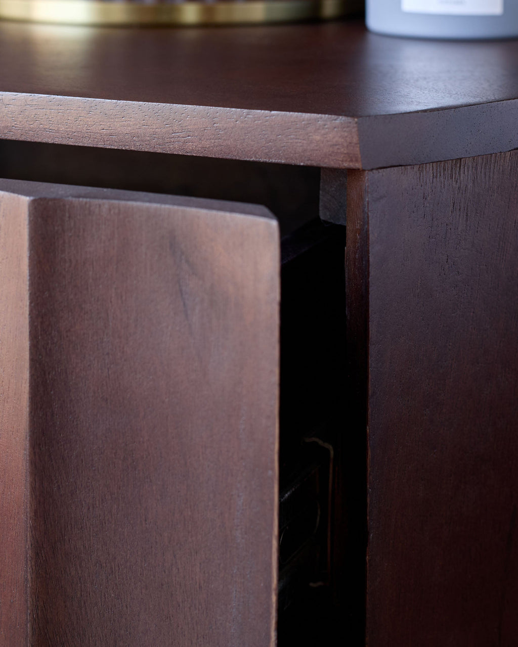 Juniper dark wood bedside table