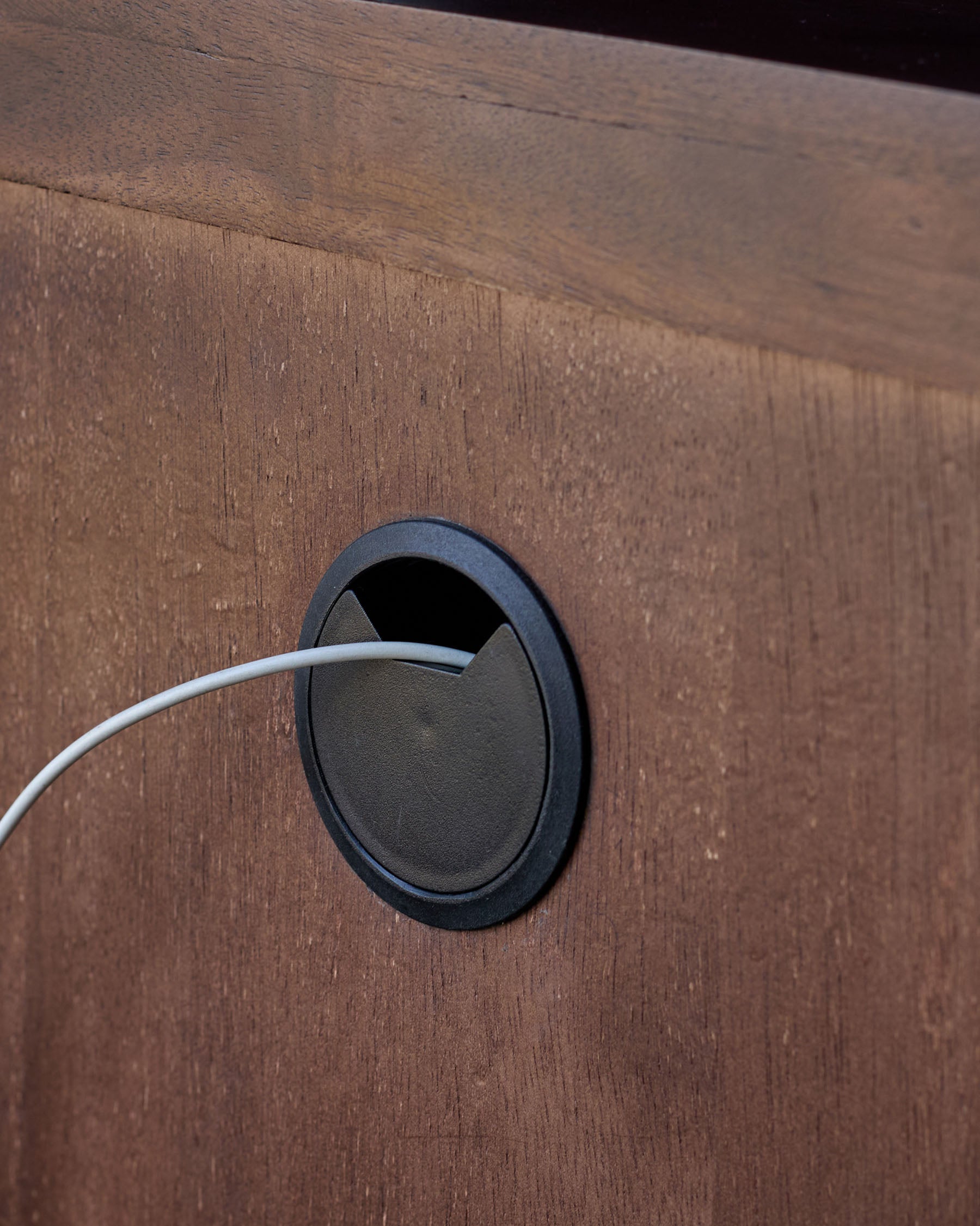 Juniper dark wood bedside table