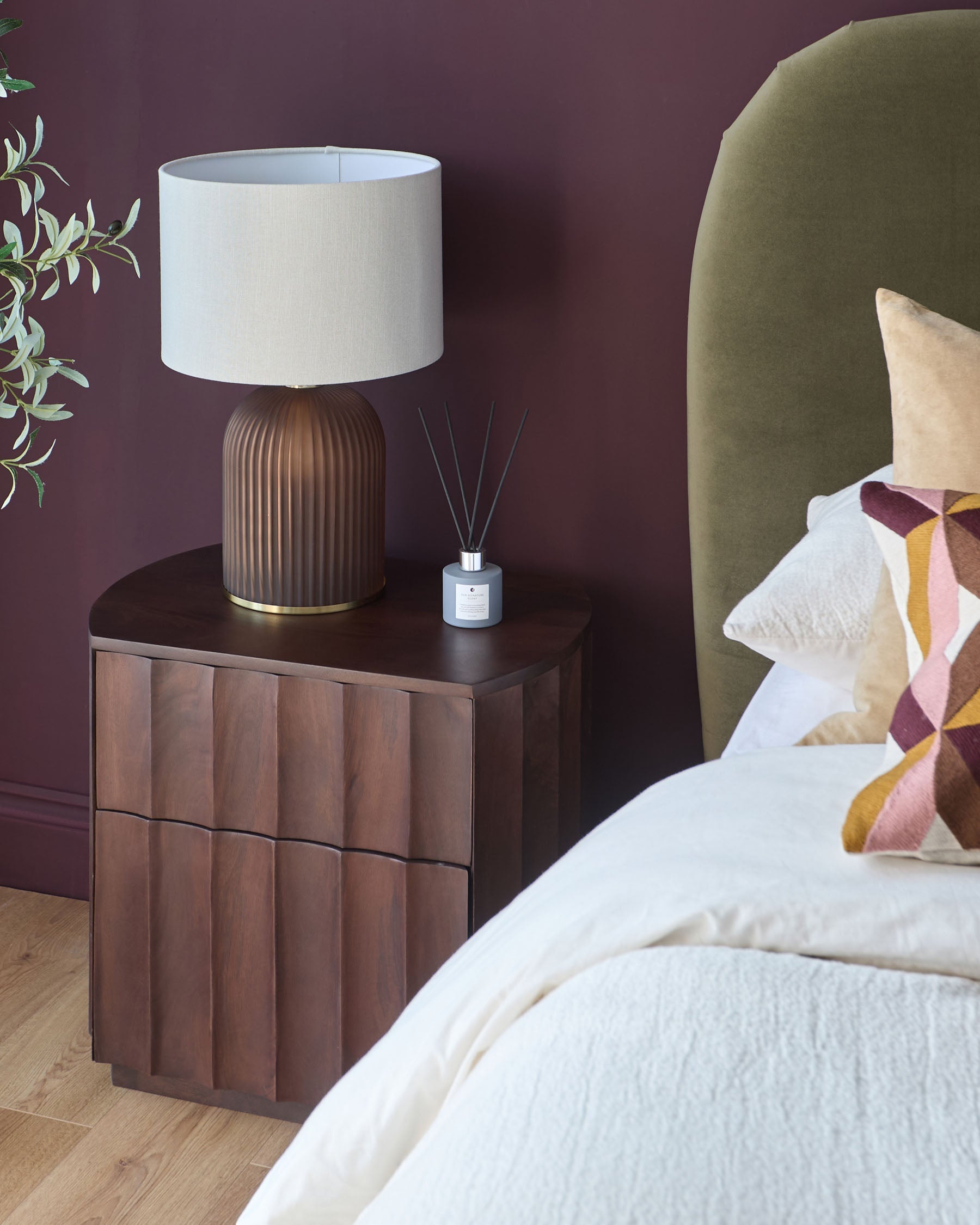 Juniper dark wood bedside table