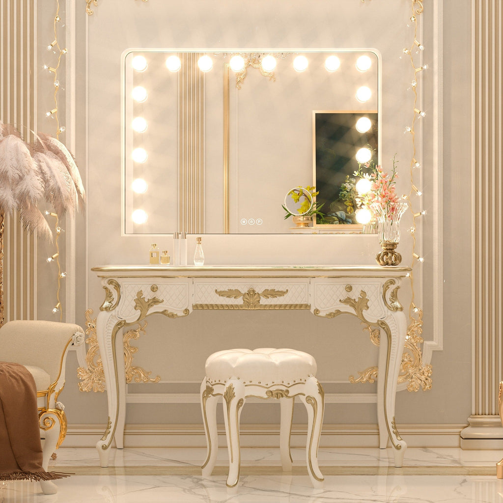 Keonjinn LED Makeup Hollywood Vanity Mirror with 15/18 LED Lights