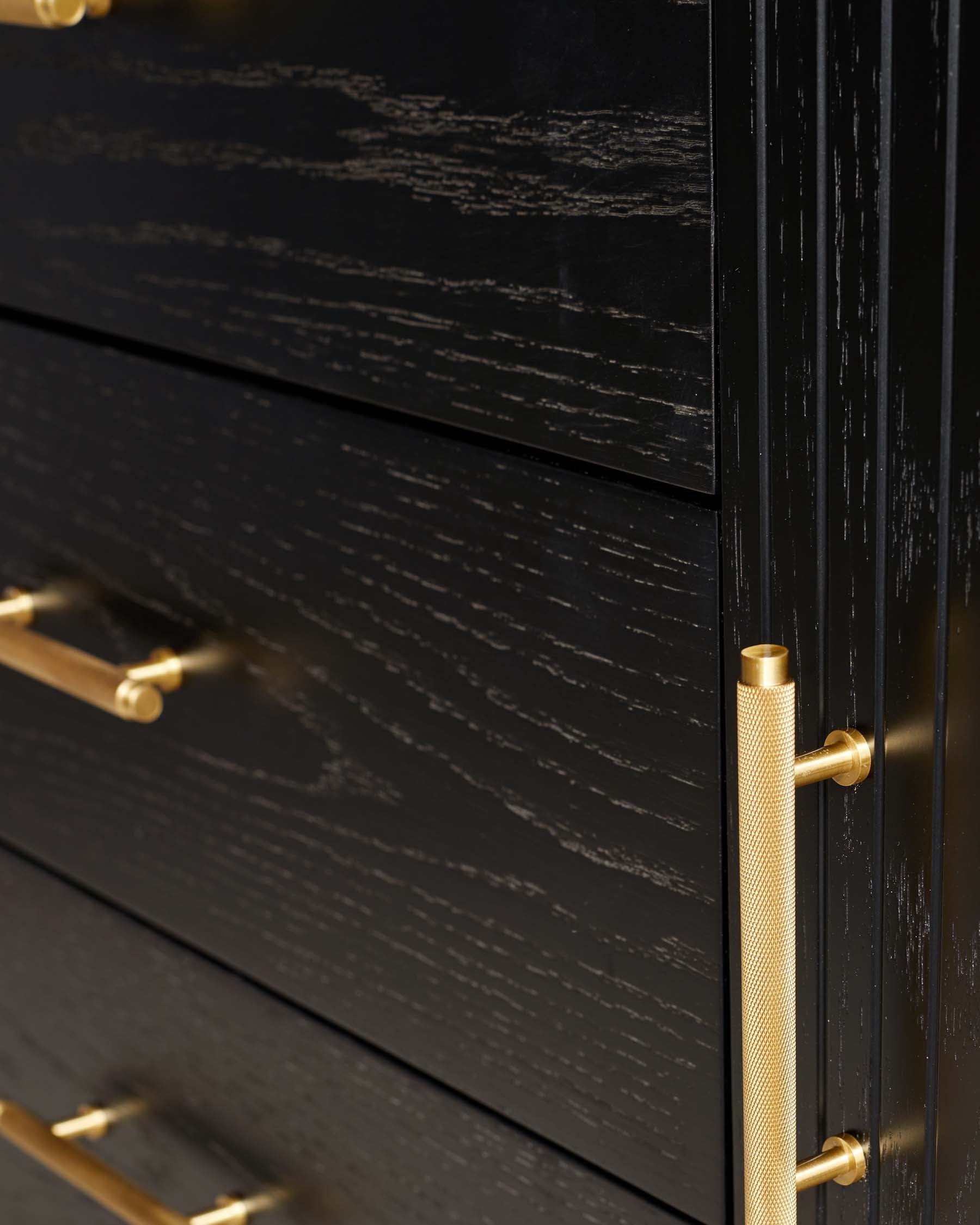 Kai Large Sideboard Black Oak with Brass