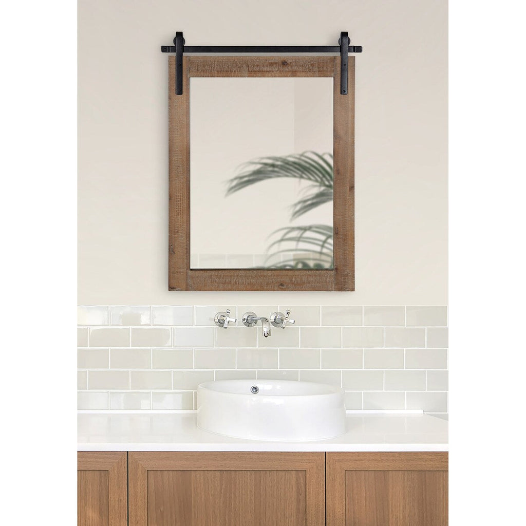Kate and Laurel Cates Rustic Rectangular Wall Mirror