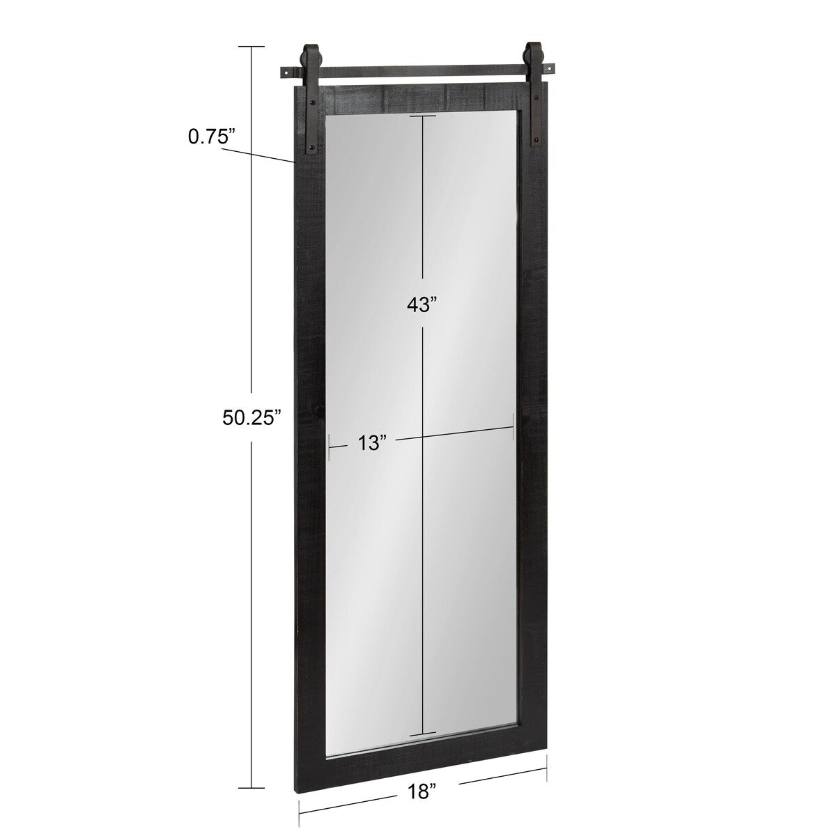 Kate and Laurel Cates Rustic Rectangular Wall Mirror