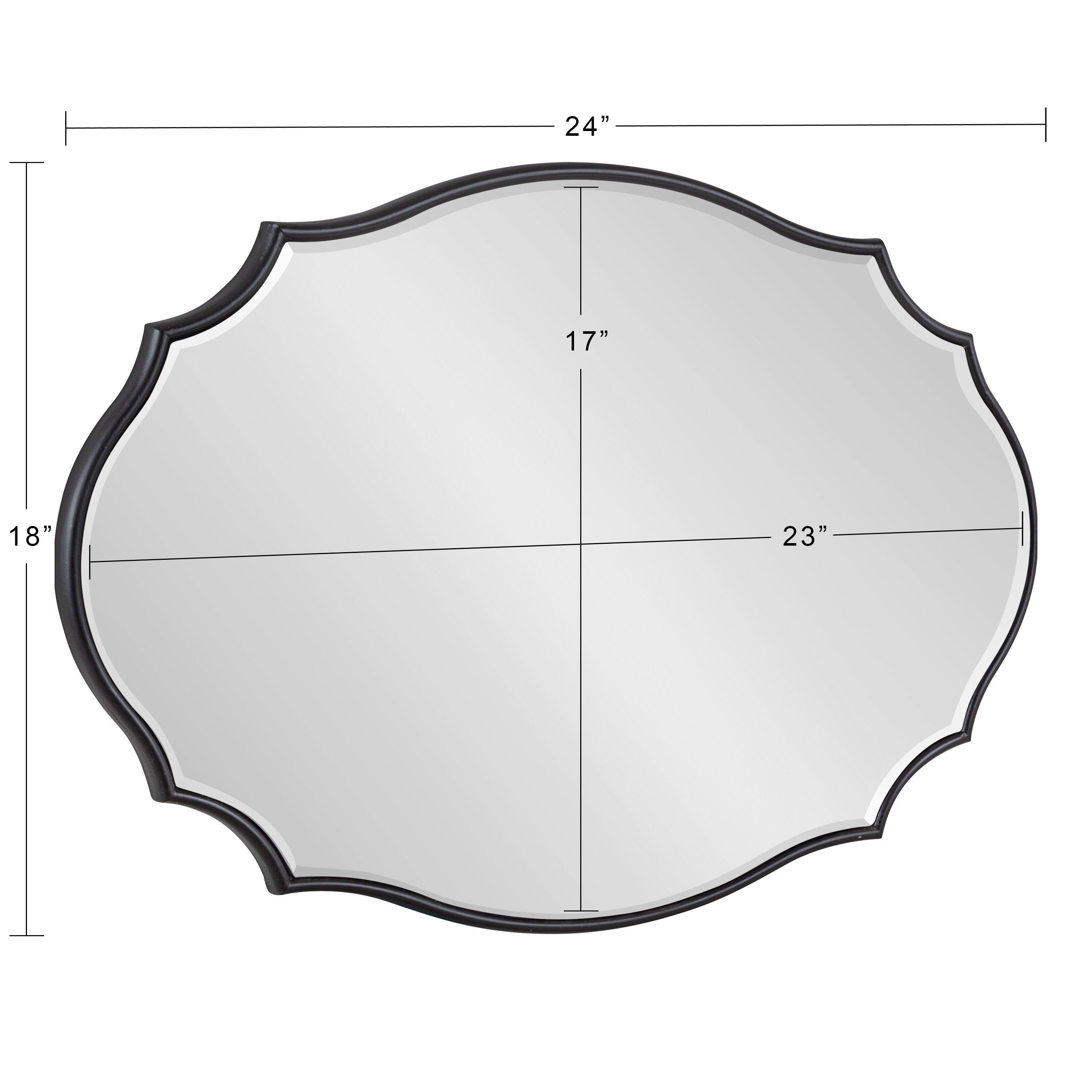 Kate and Laurel Leanna Scalloped Oval Wall Mirror