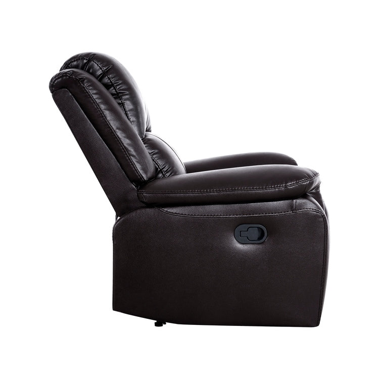 Leather Manual Recliner Sofa Collection for Living Room Leather Reclining Furniture for Home Office Living Room