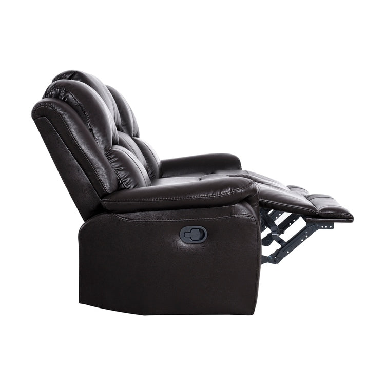 Leather Manual Recliner Sofa Collection for Living Room Leather Reclining Furniture for Home Office Living Room