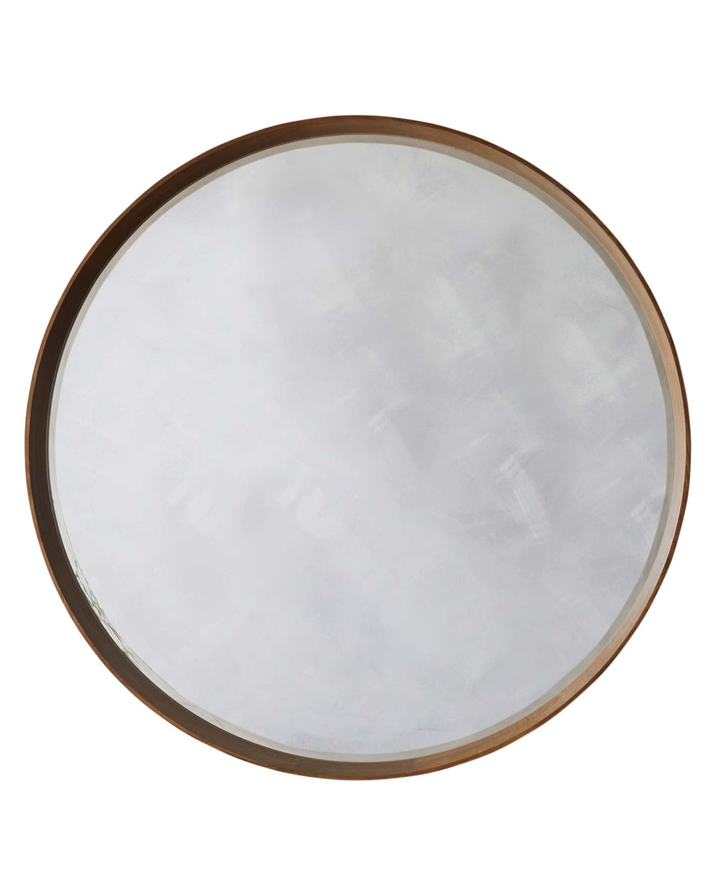 Kendrick Large Round Wall Mirror Walnut