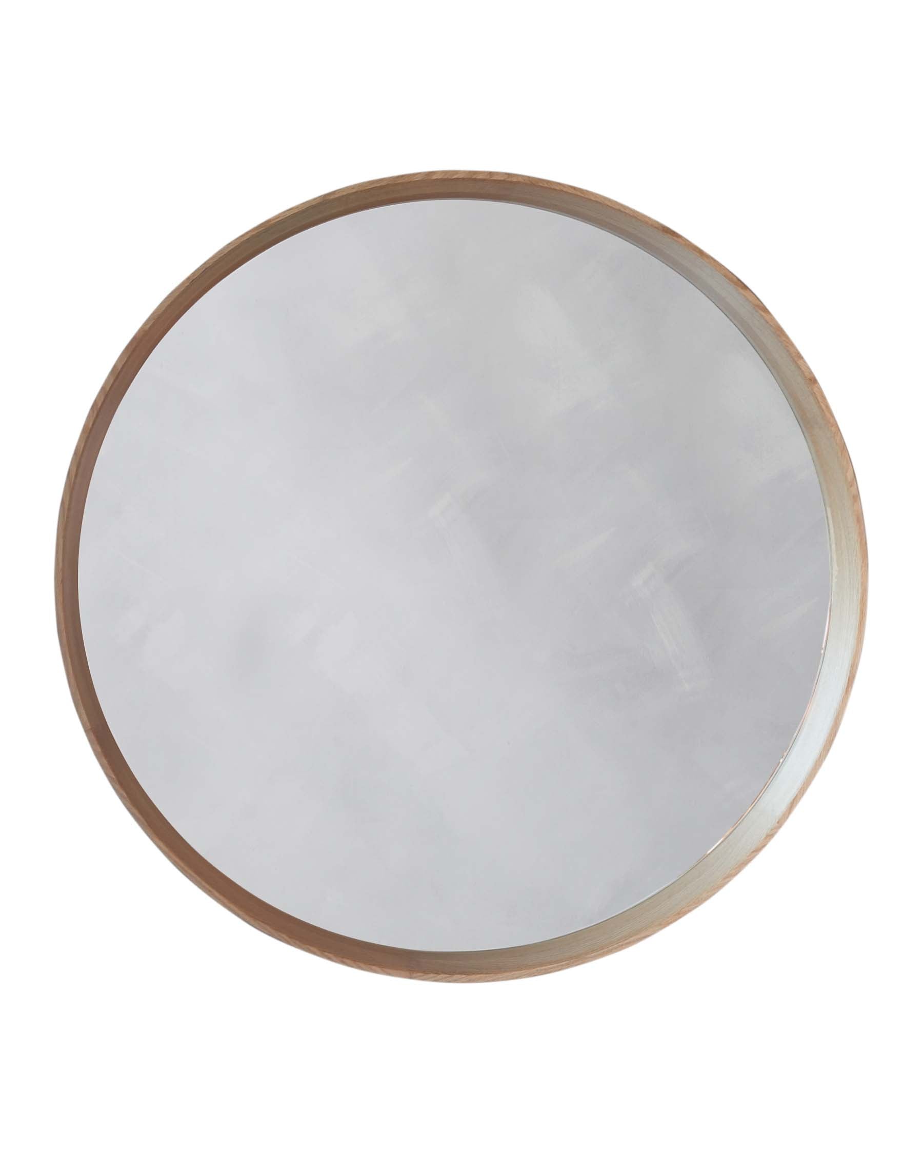 Kendrick Small Round Wall Mirror Oak