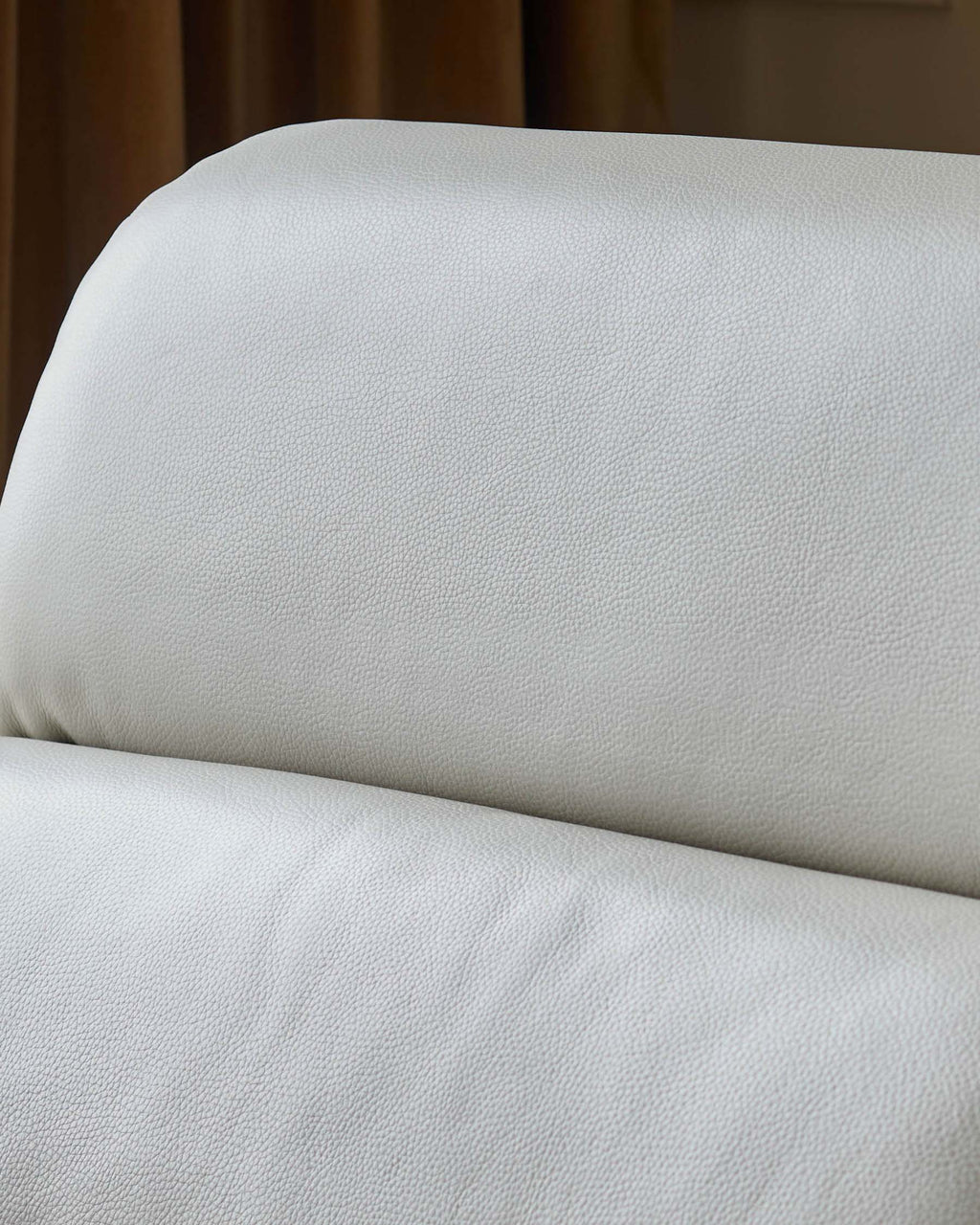 Kenzie Natural Grey Leather Recliner 3 Seater Sofa