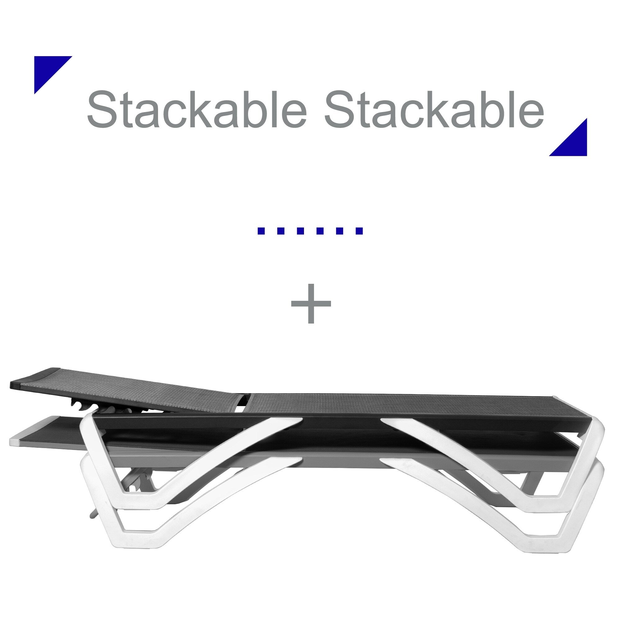 Kozyard Alan Full Flat Aluminum and Polypropylene Resin Legs Patio Reclining Adjustable Chaise Lounge