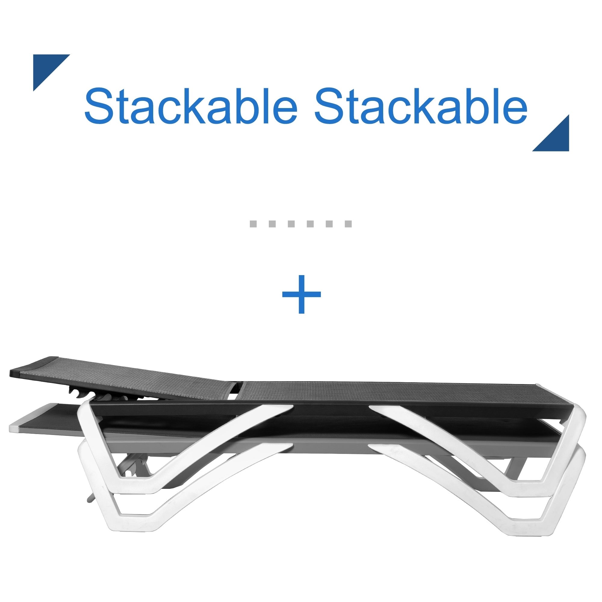 Kozyard Alan Full Flat Aluminum and Polypropylene Resin Legs Patio Reclining Adjustable Chaise Lounge