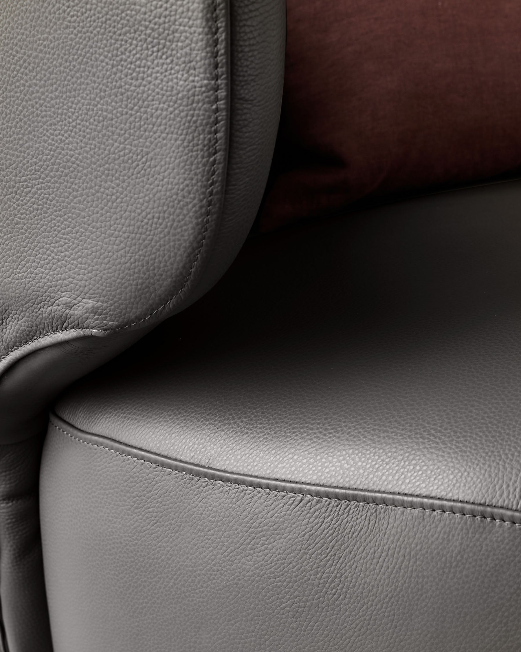 Landon dark grey leather swivel accent chair