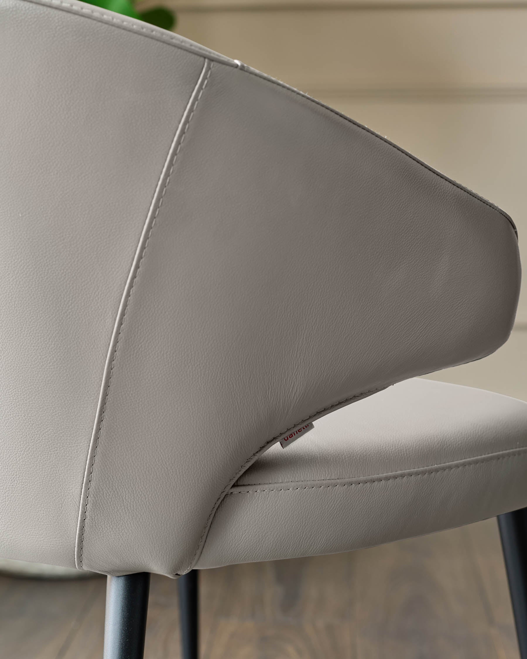 Landon Light Grey Leather Dining Chair