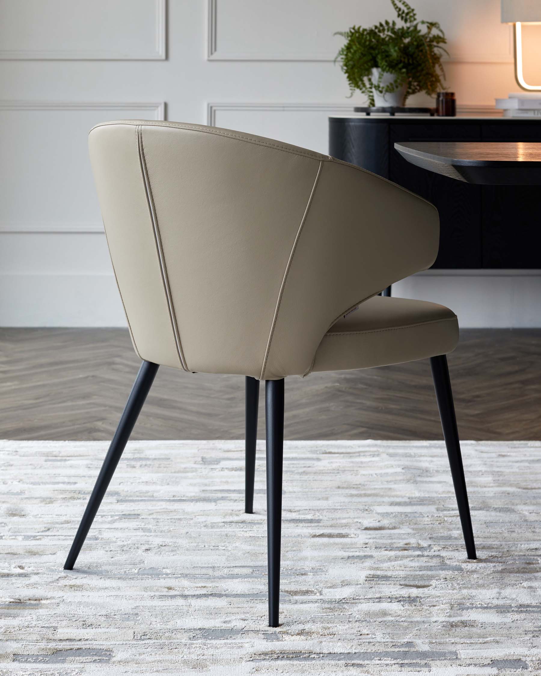 Landon natural leather dining chair