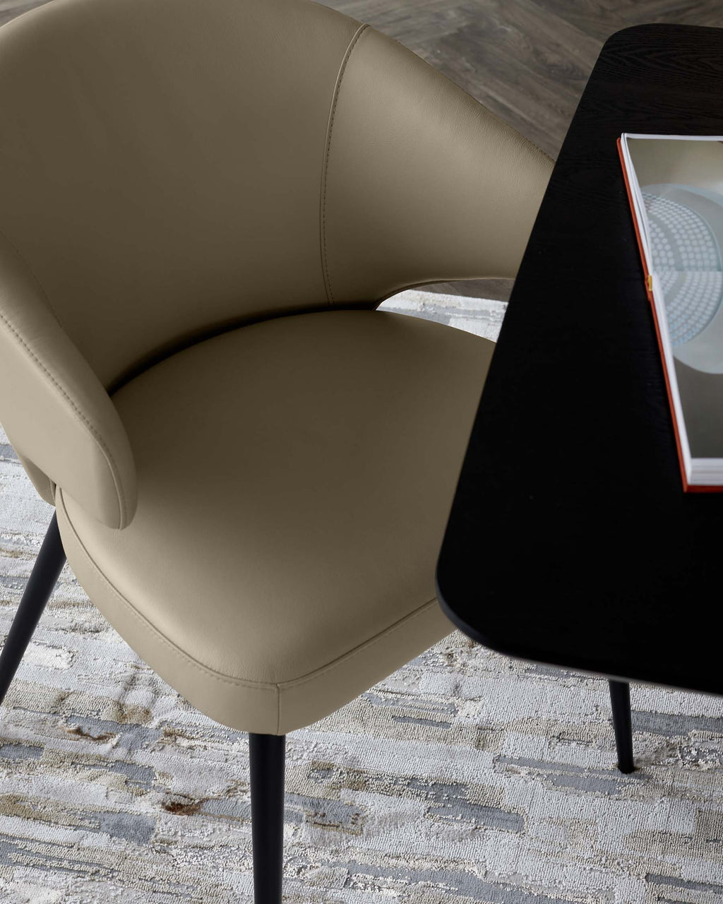 Landon natural leather dining chair