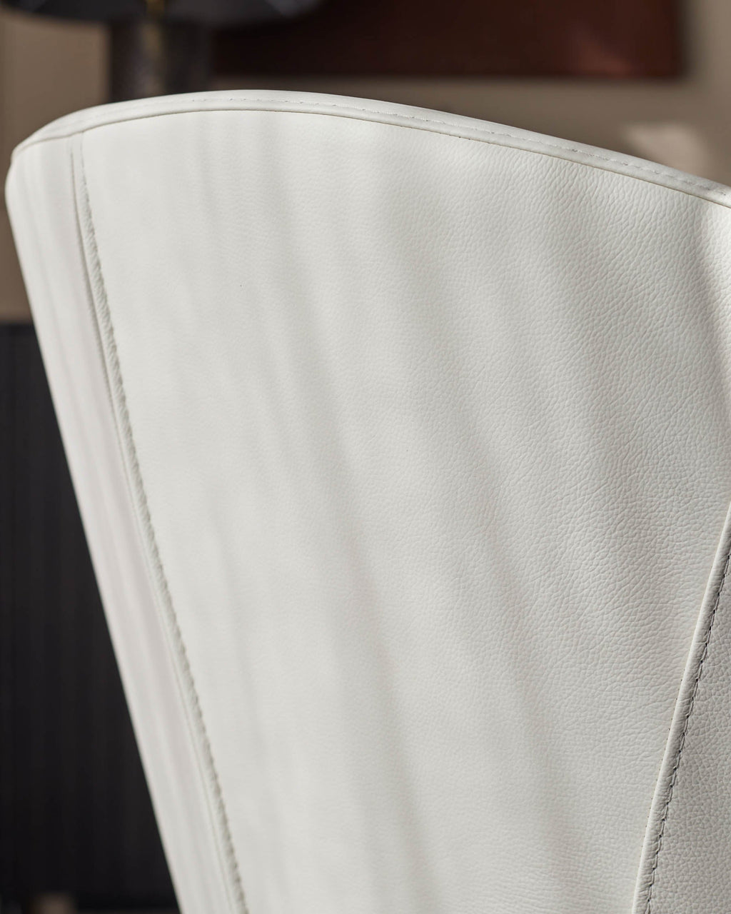 Landon White Leather Dining Chair