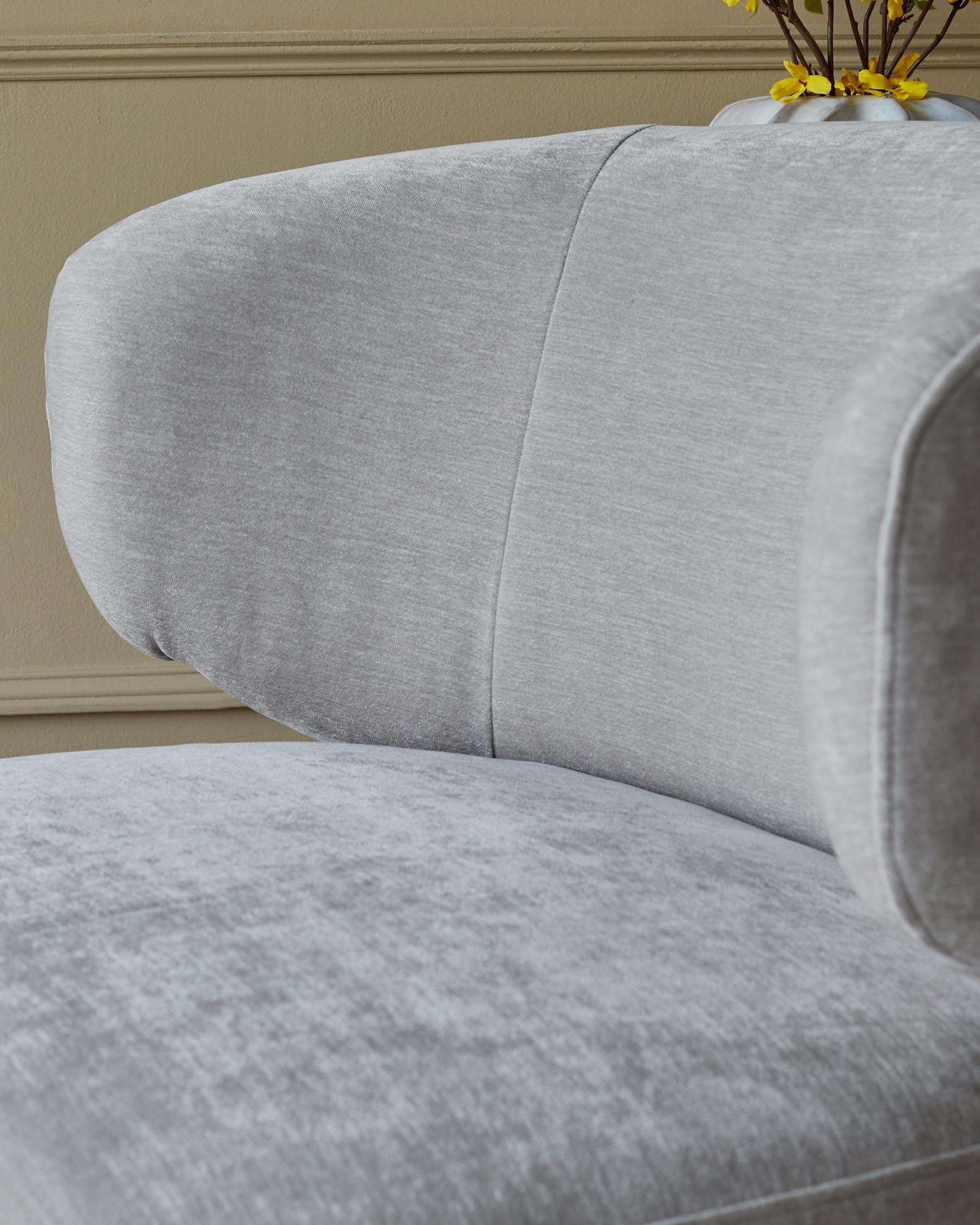 Landon light grey fabric swivel accent chair
