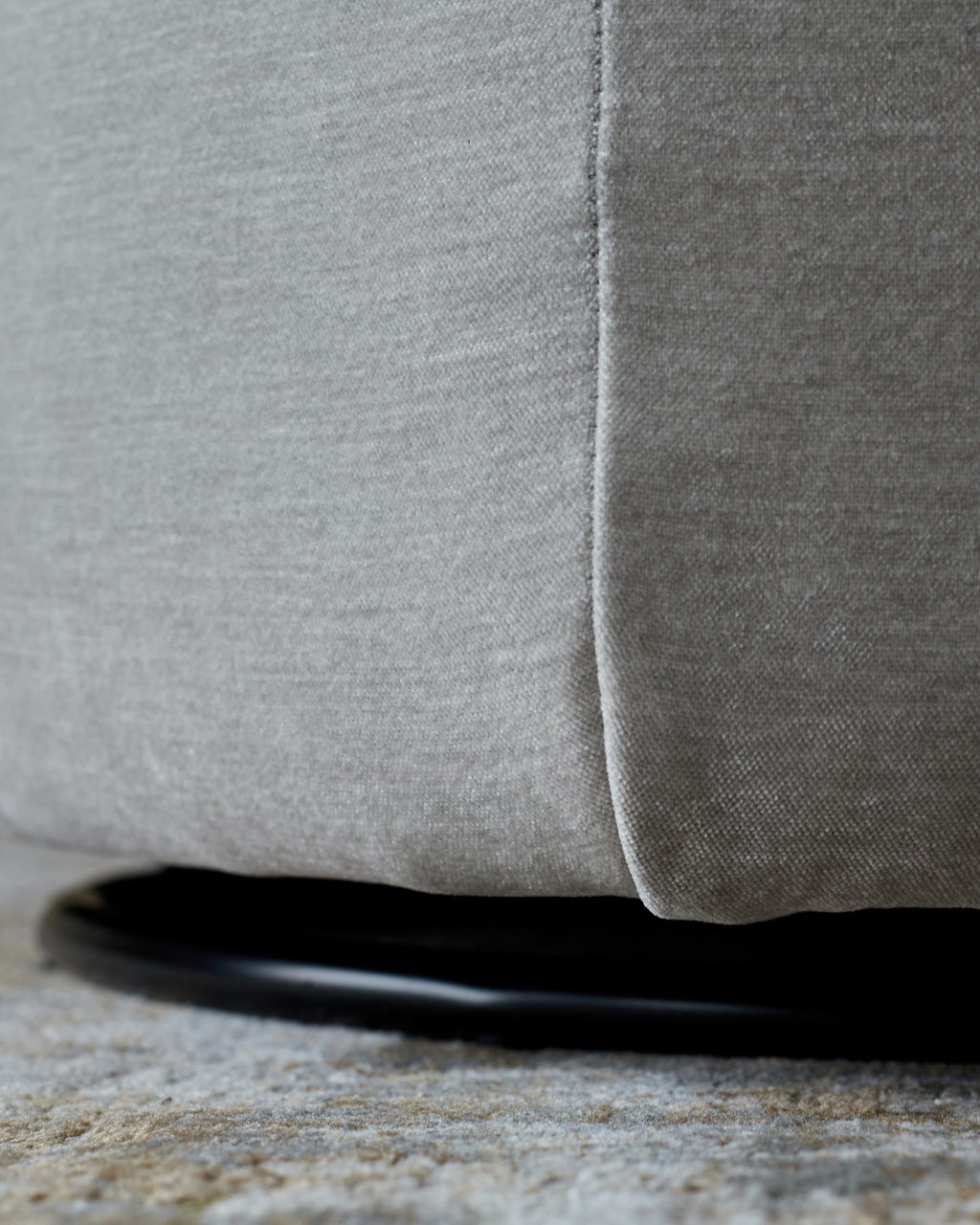 Landon light grey fabric swivel accent chair