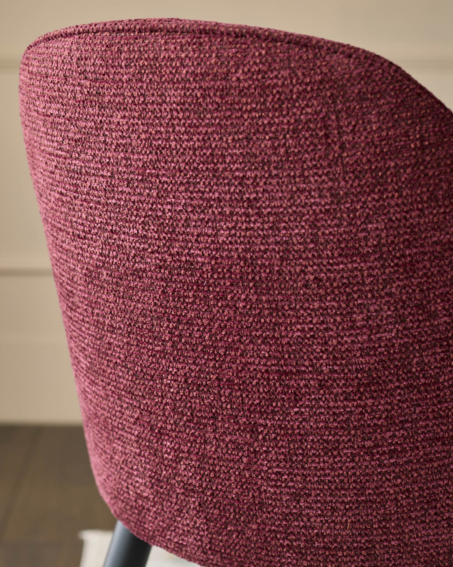 Lani berry red chunky fabric dining chair