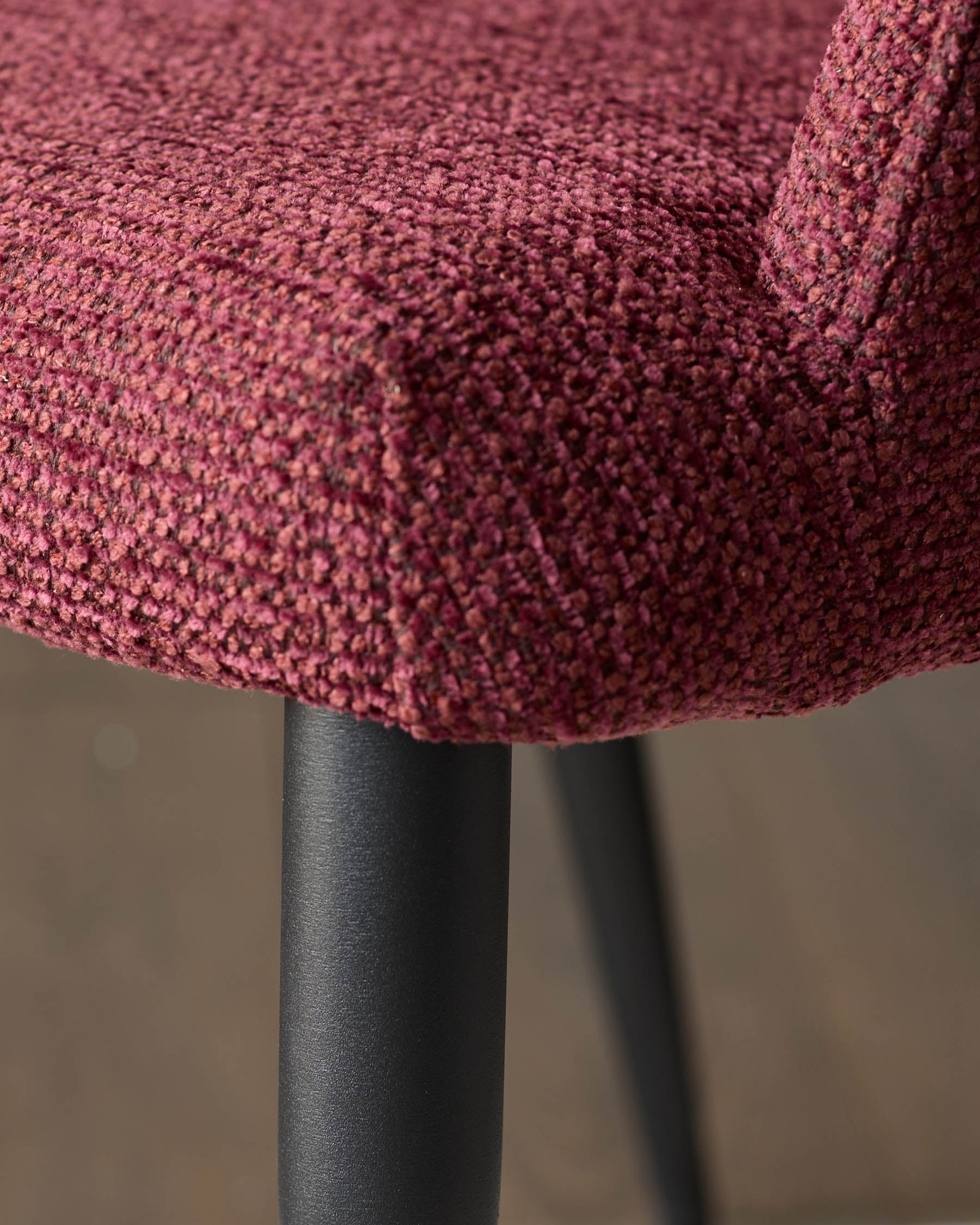 Lani berry red chunky fabric dining chair