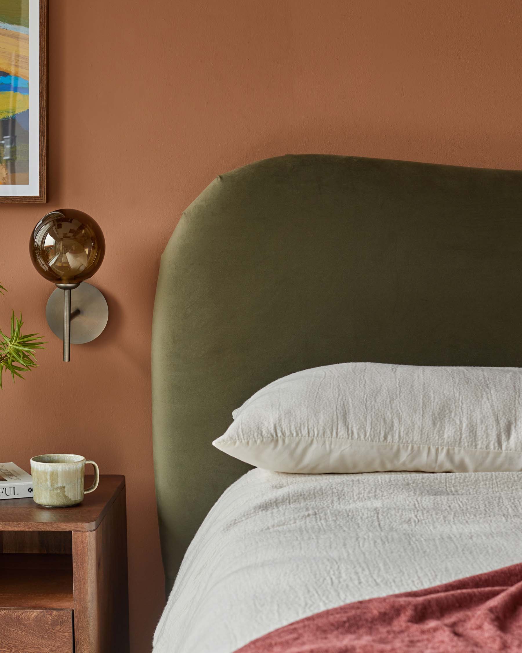 Lani olive green velvet double ottoman storage bed