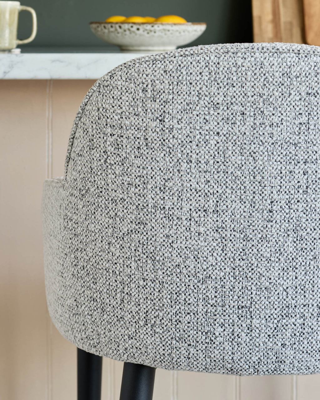 Lani grey fabric bar stool