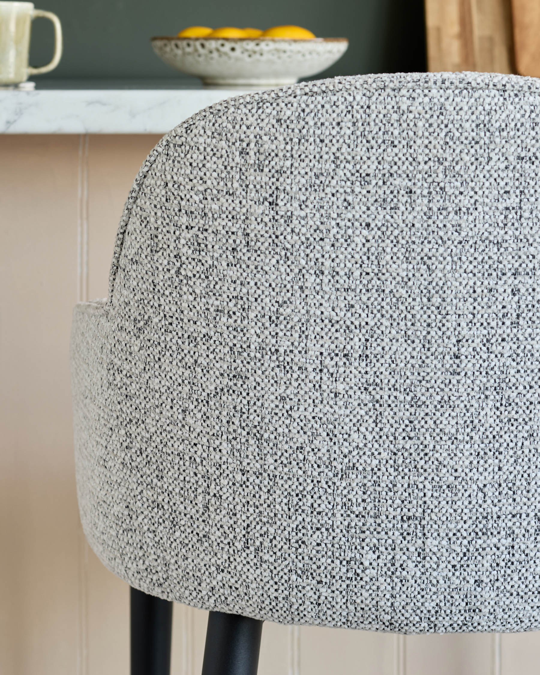 Lani grey fabric bar stool
