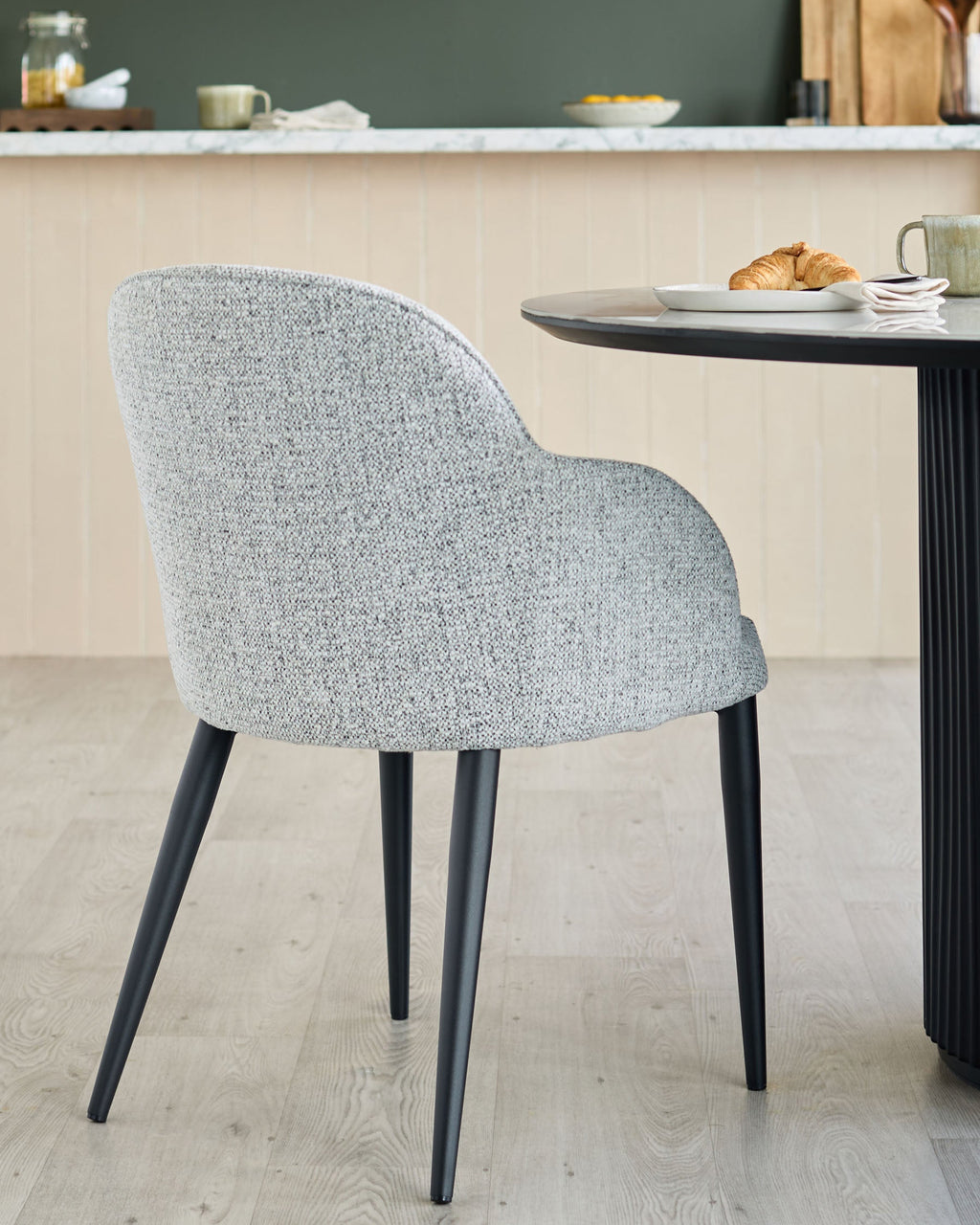 Lani grey fabric dining chair