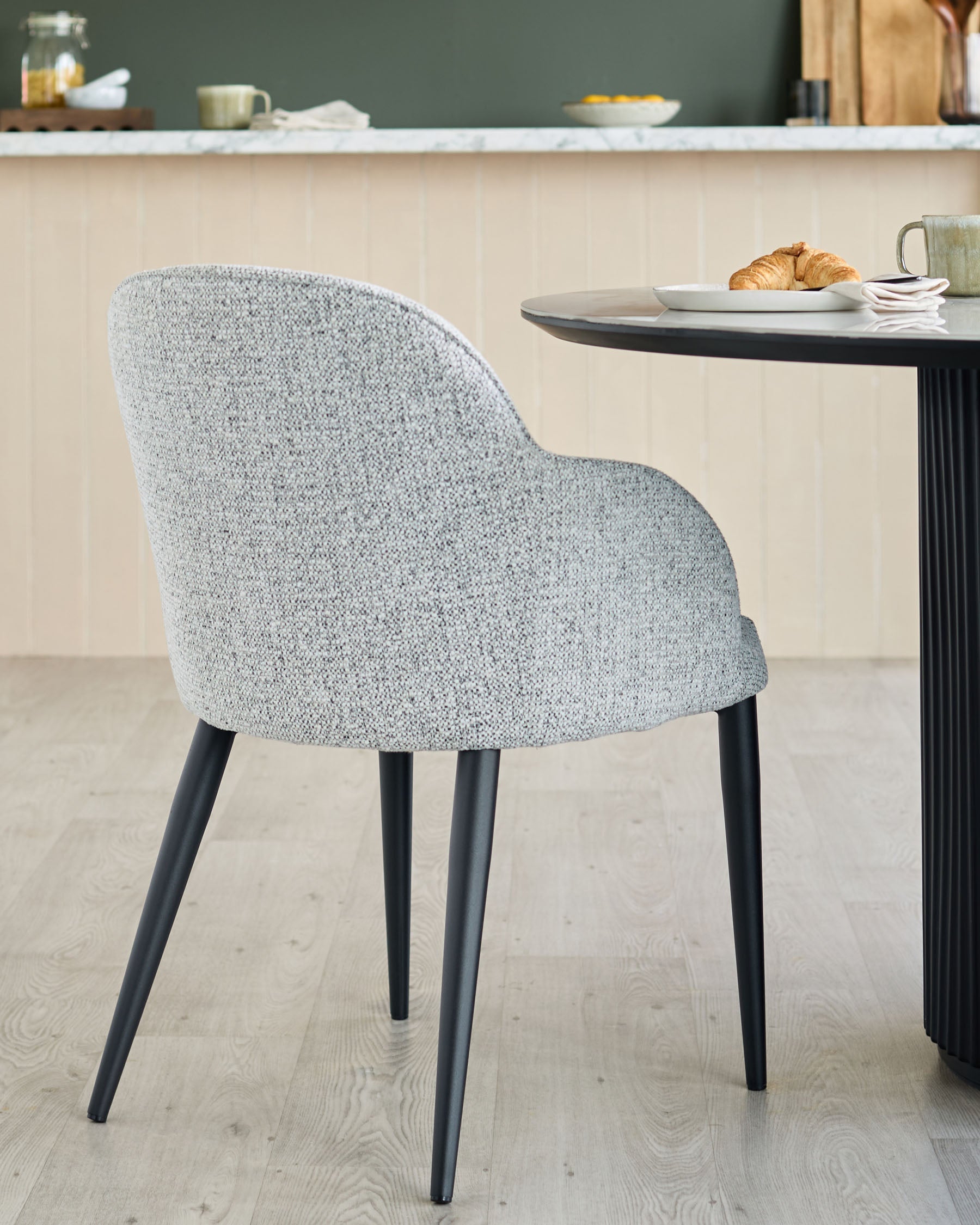 Lani grey fabric dining chair