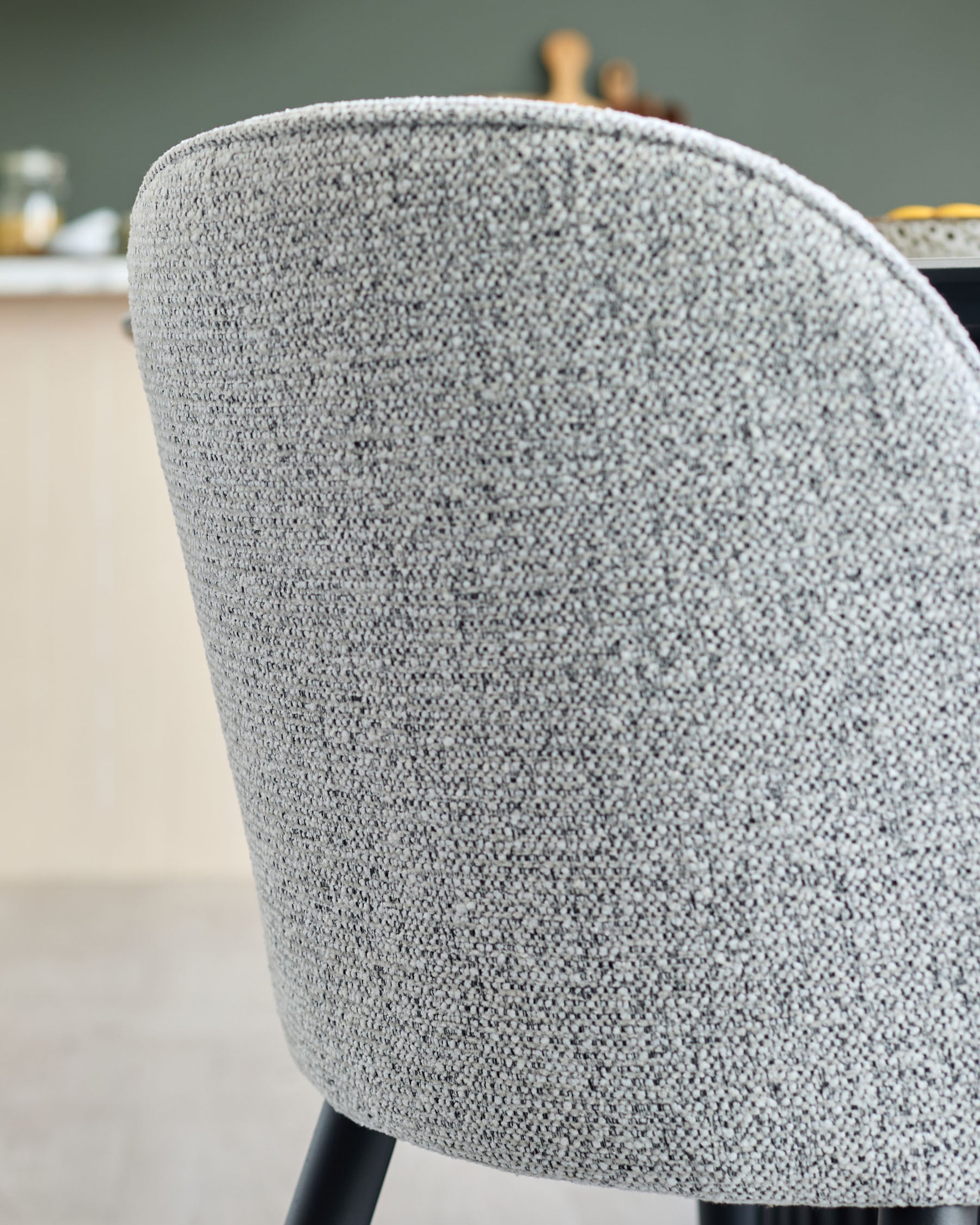 Lani grey fabric dining chair