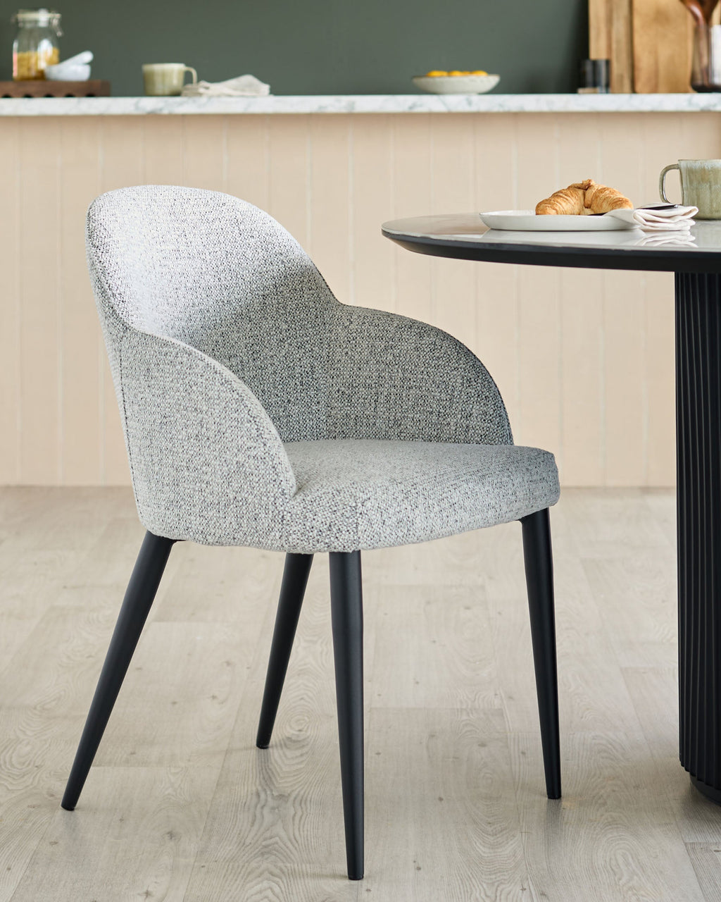 Lani grey fabric dining chair