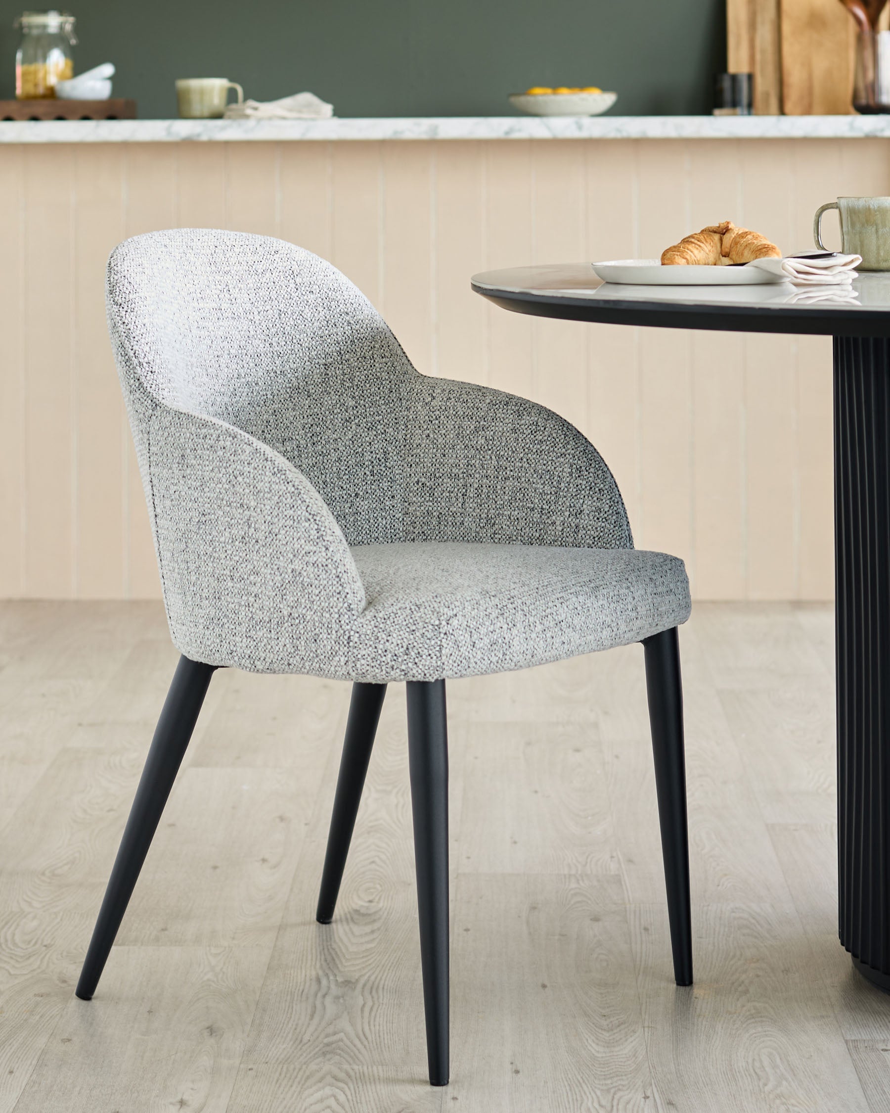 Lani grey fabric dining chair