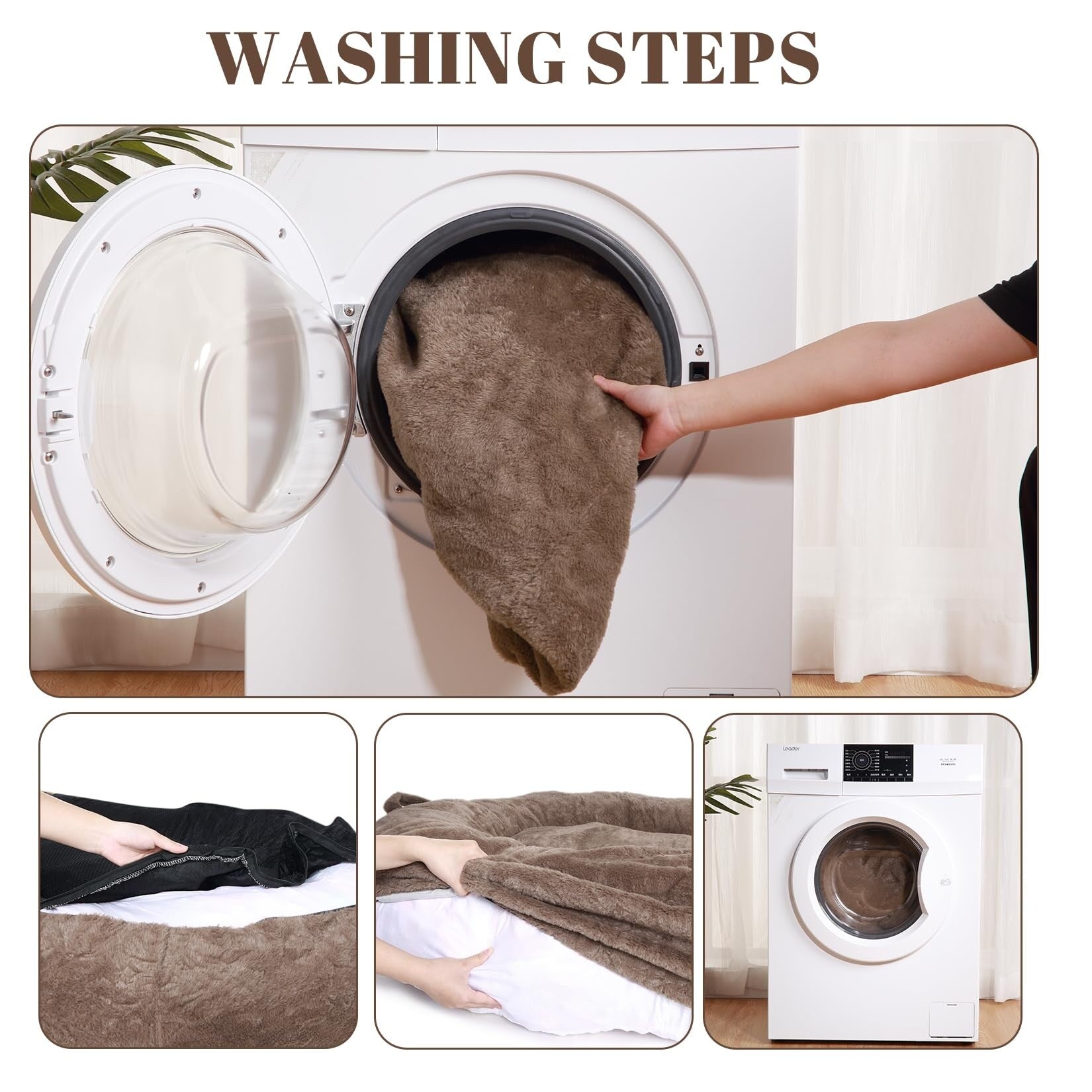 Large Dog Bed Washable Human Size Bed with Removable Cover