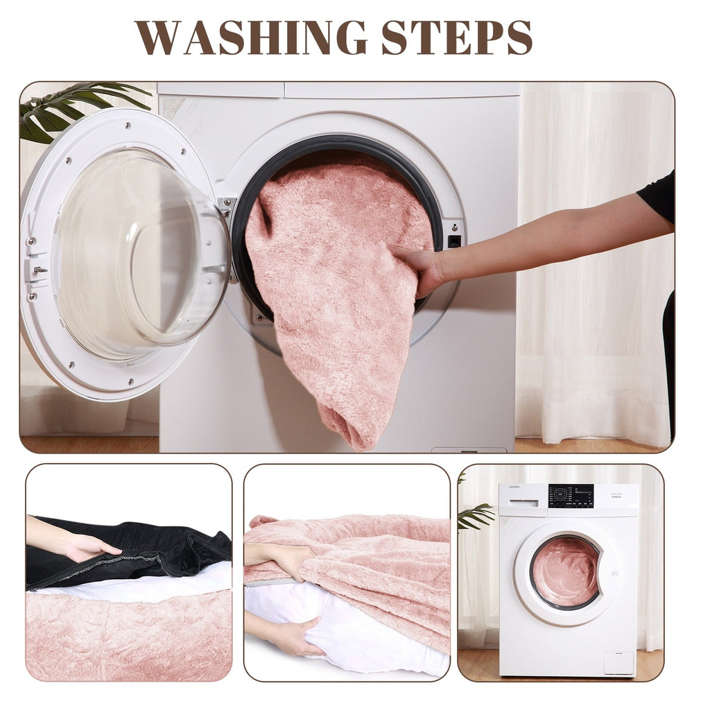 Large Dog Bed Washable Human Size Bed with Removable Cover