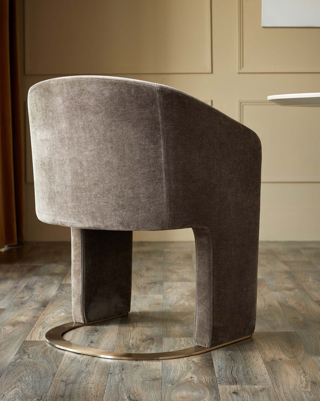 Leighton mocha chenille dining chair